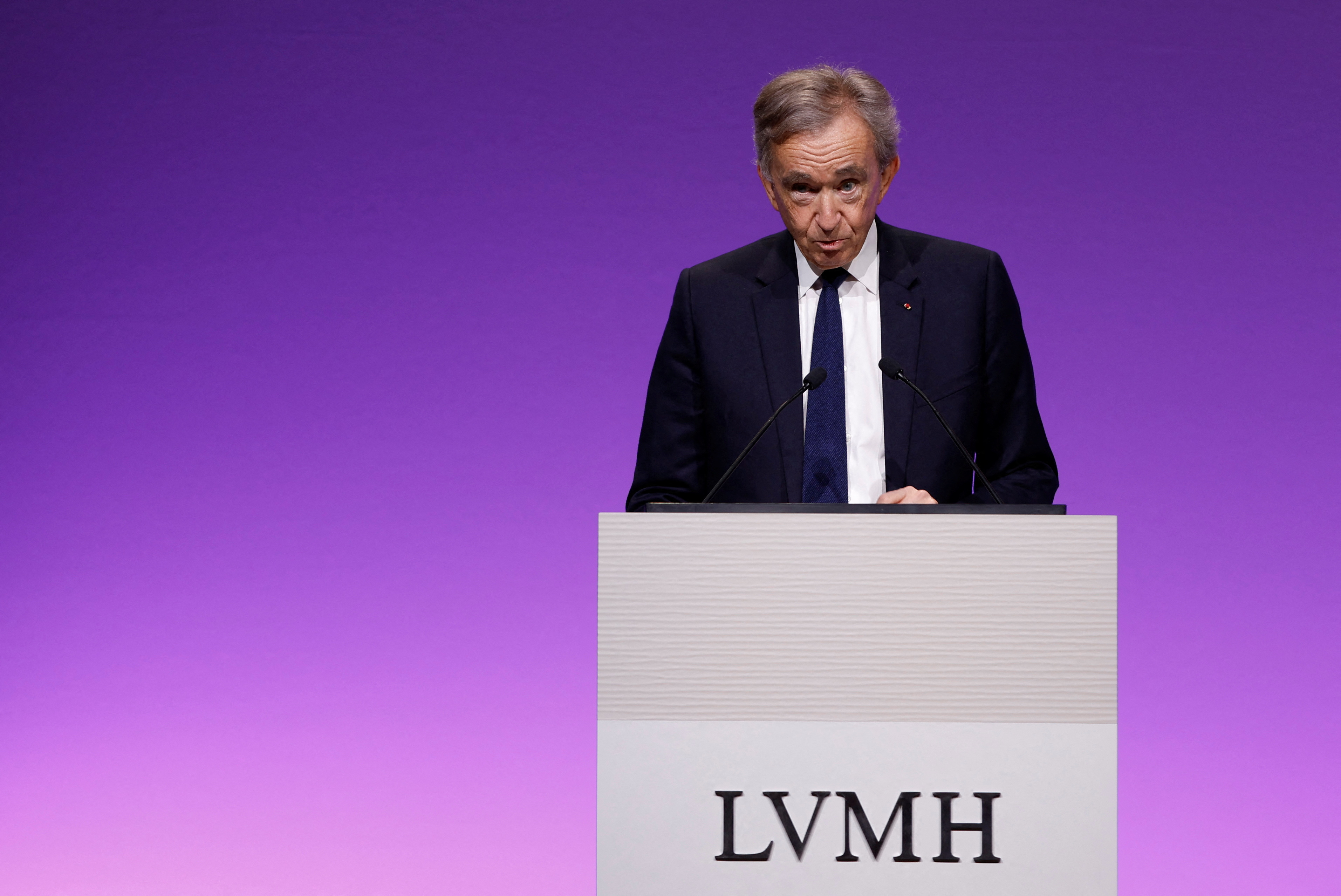 LVMH luxury group presents full year results in Paris