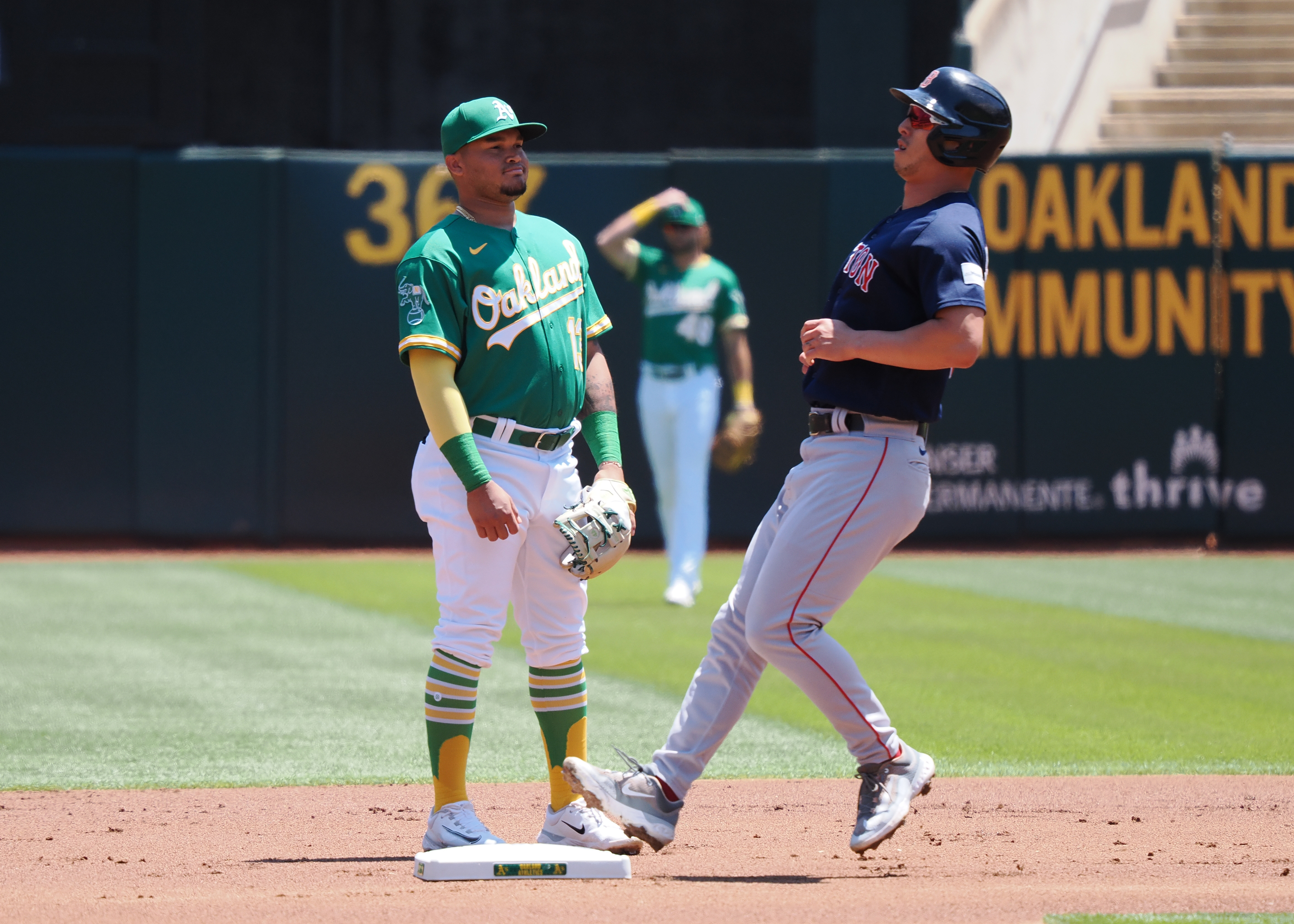 A's use 3 HRs to dispatch Red Sox