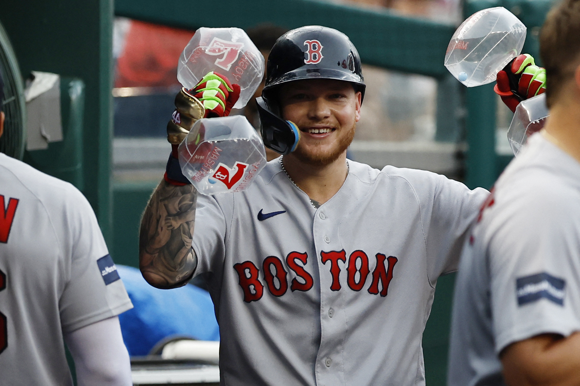 Alex Verdugo #99 Boston Red Sox at Washington Nationals August 15, 2023  Game Used Road Jersey, 1 for 4, 1 Run, 1 Home Run, 2 RBI, Size 44