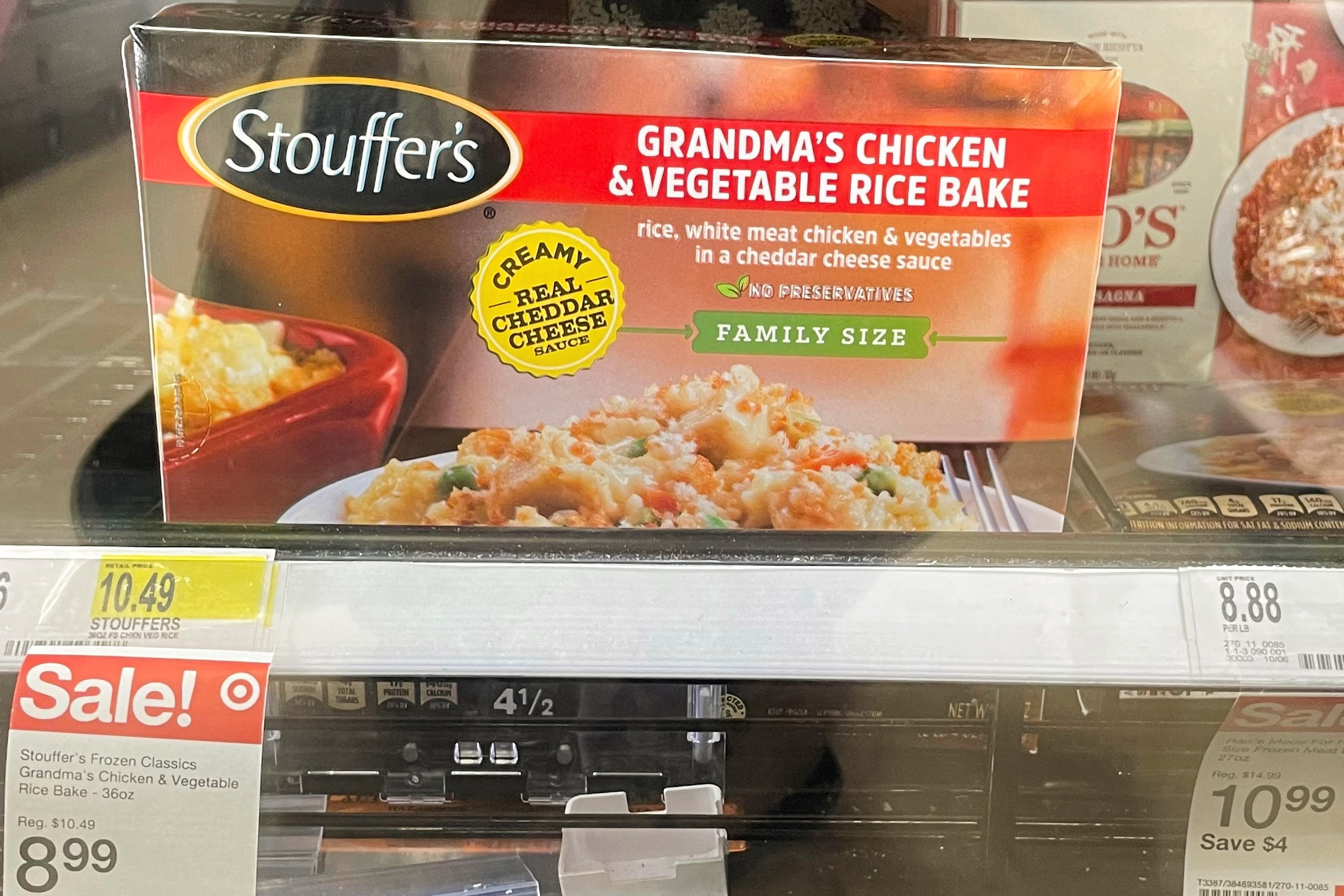Stouffer's frozen meal is displayed for sale at Target in New York City
