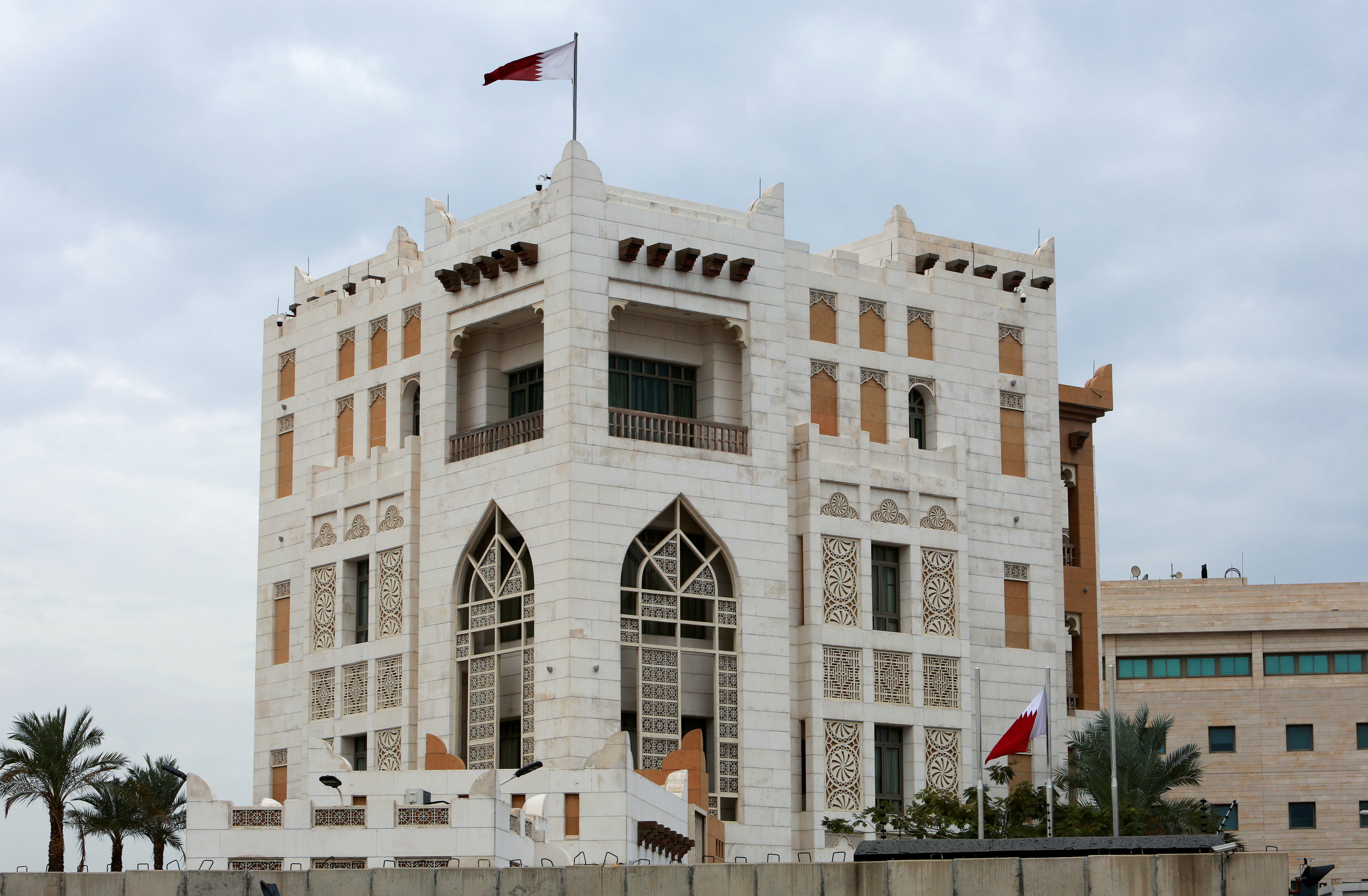 A general view of the Qatar Embassy in Beirut