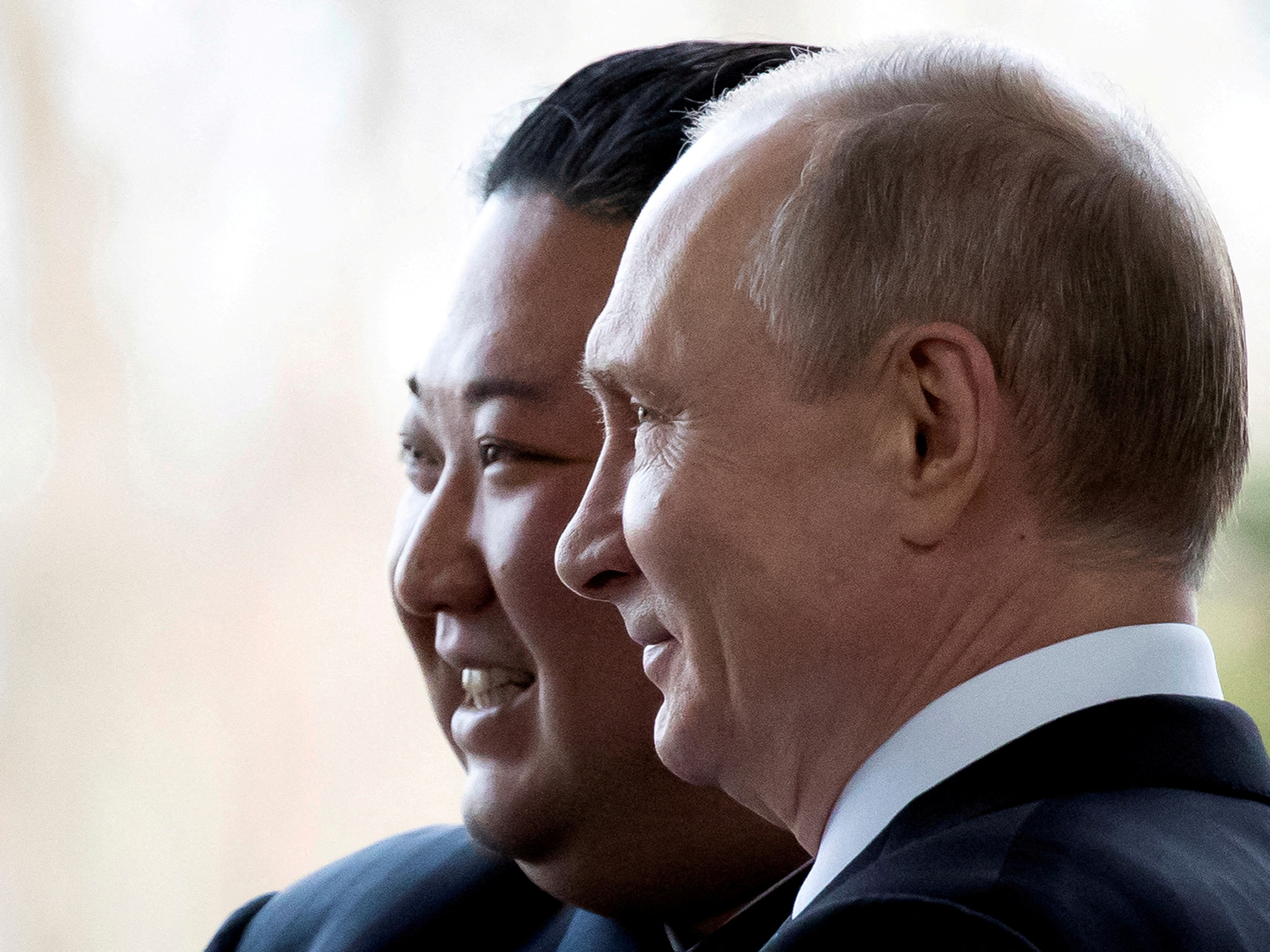 Russian President Vladimir Putin and North Korea's leader Kim Jong Un meet in Vladivostok in 2019