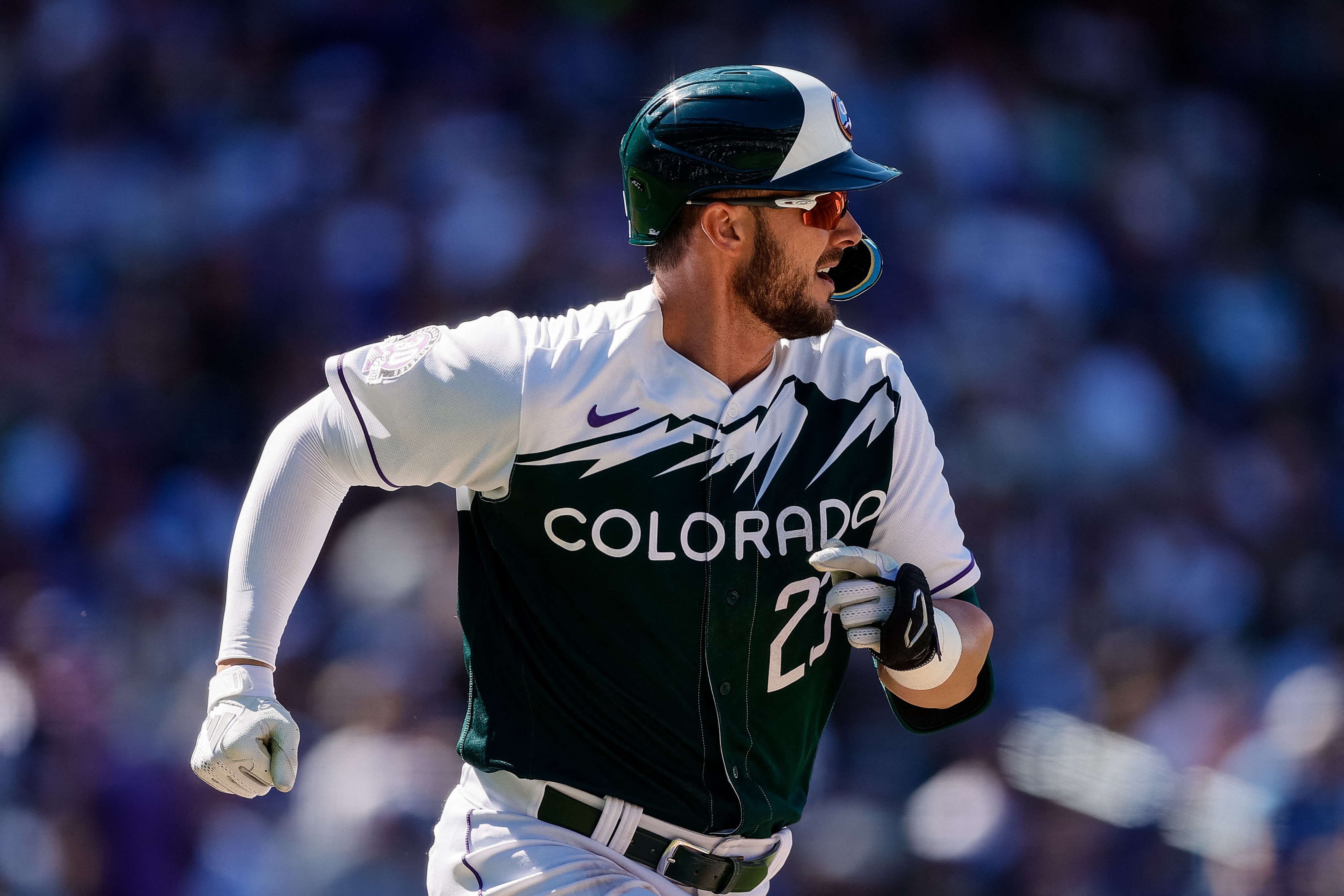 What do the Colorado Rockies do after Kris Bryant's first Coors homer and  Elehuris Montero errors? 