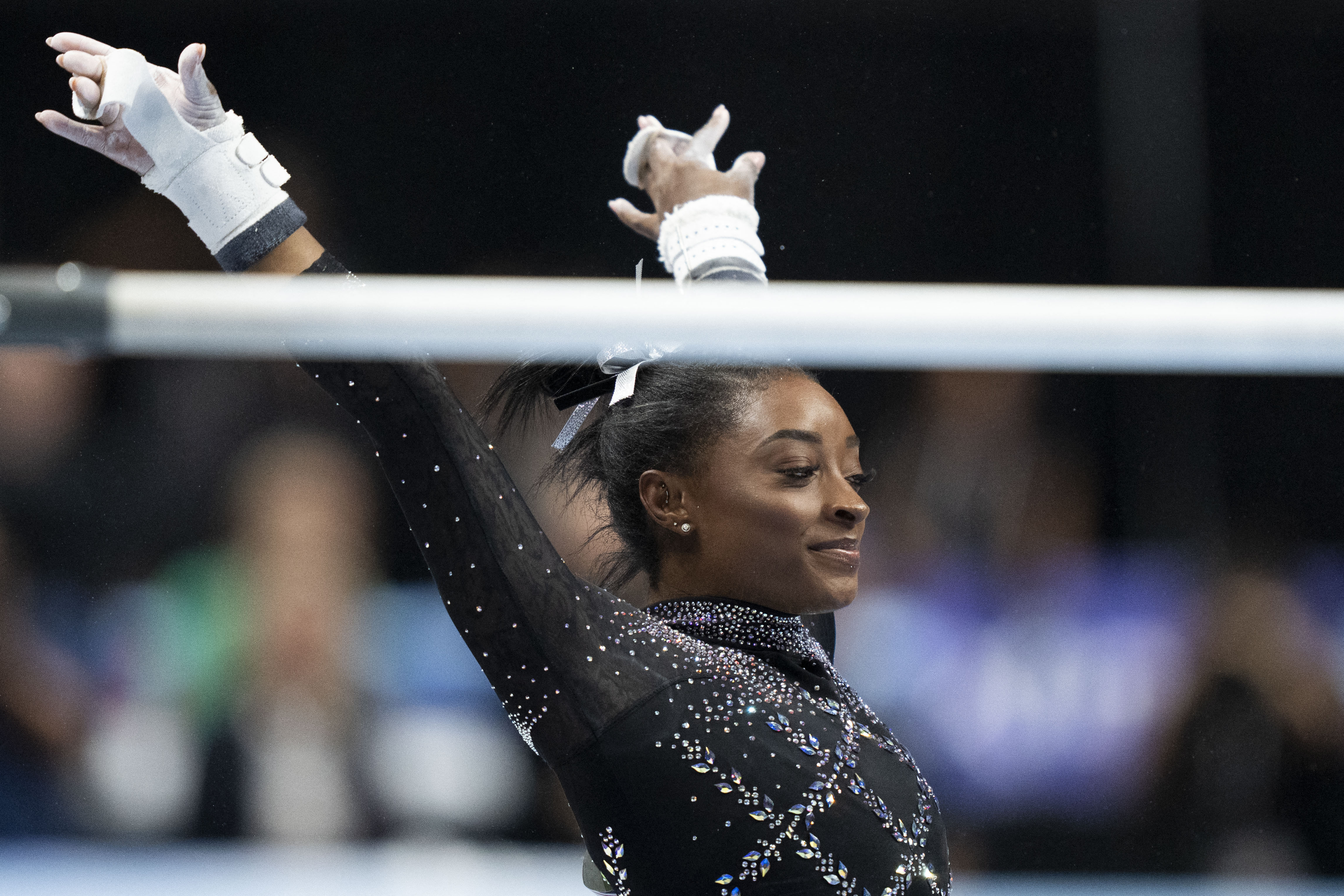 Brilliant Biles wins record eighth all-around national title