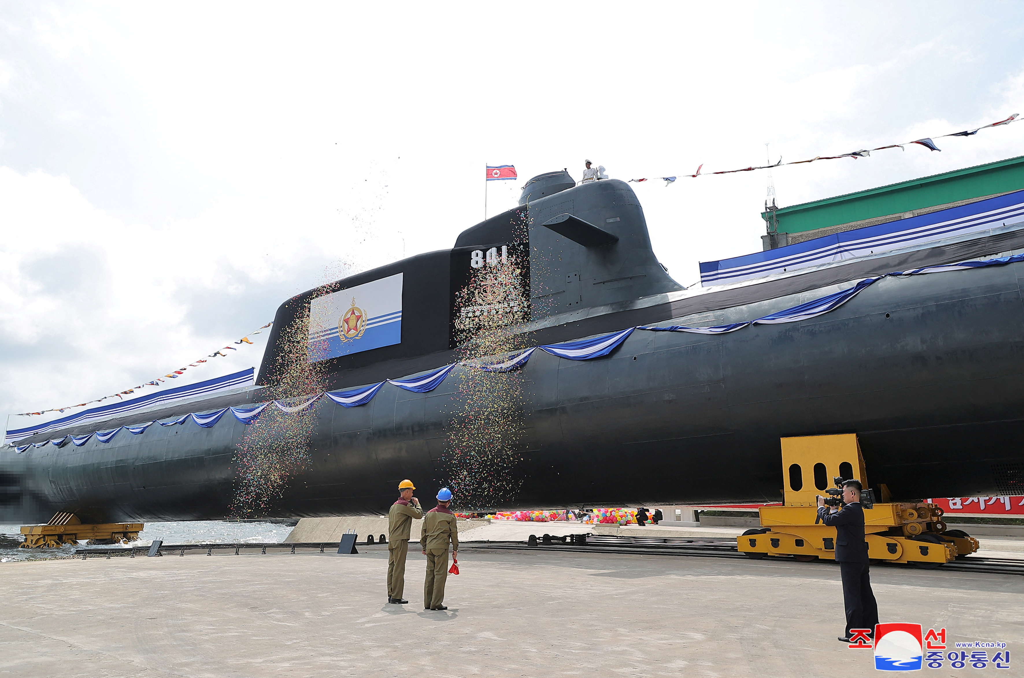 North Korea launches new tactical nuclear attack submarine, according to KCNA
