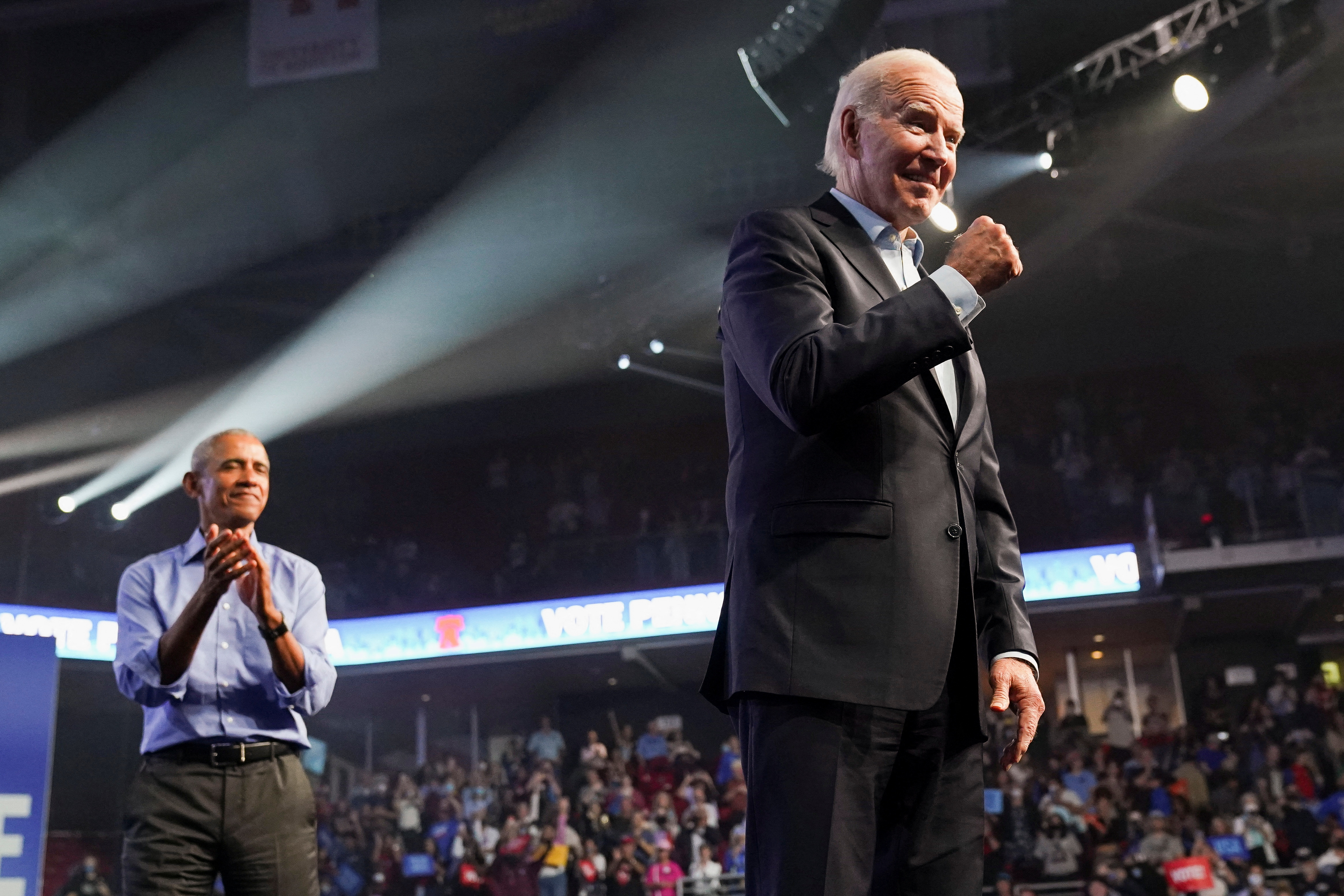 US President Joe Biden campaigns ahead of midterm elections in Pennsylvania