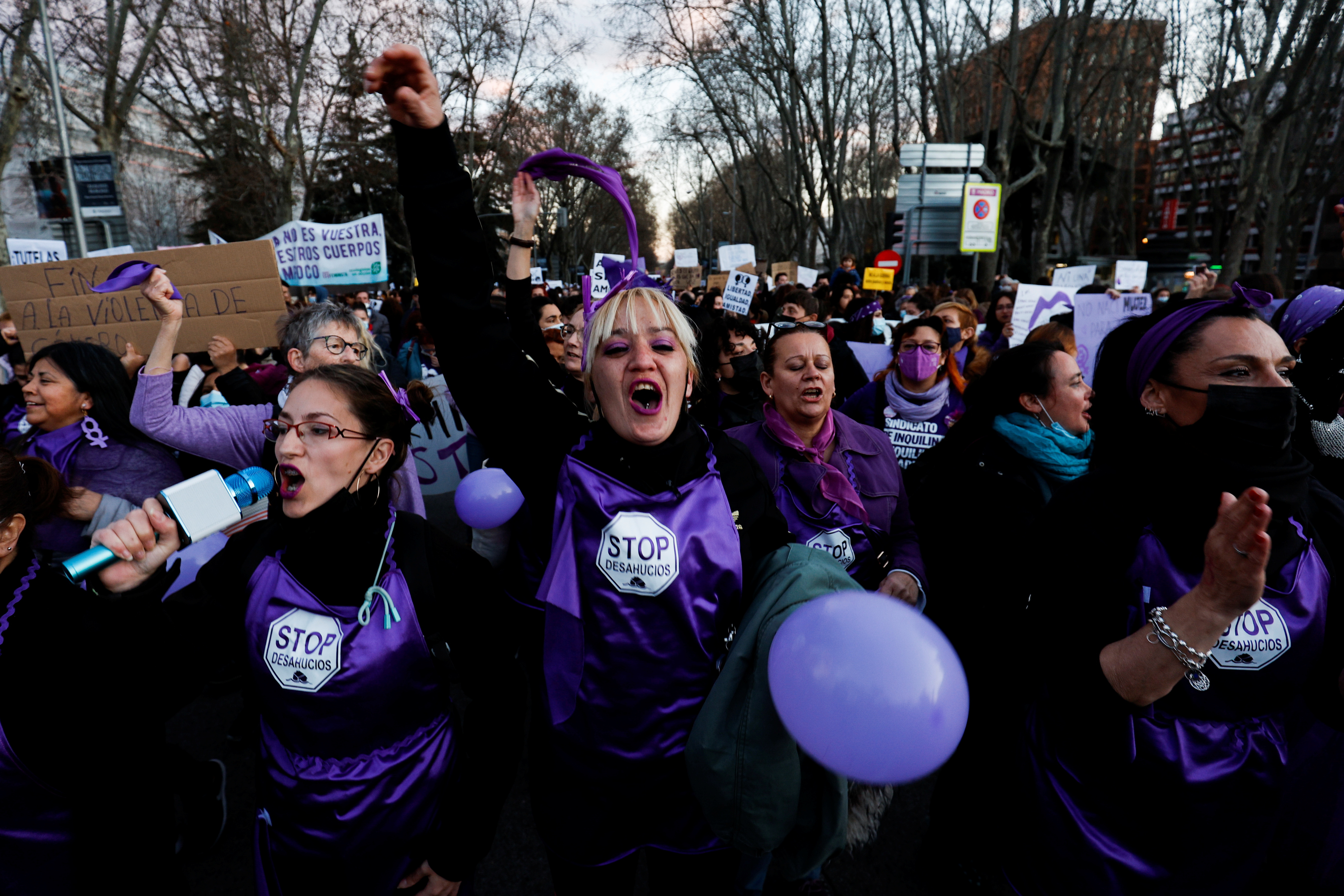 Competing Women's Day rallies expose rifts in Spain's feminist movement