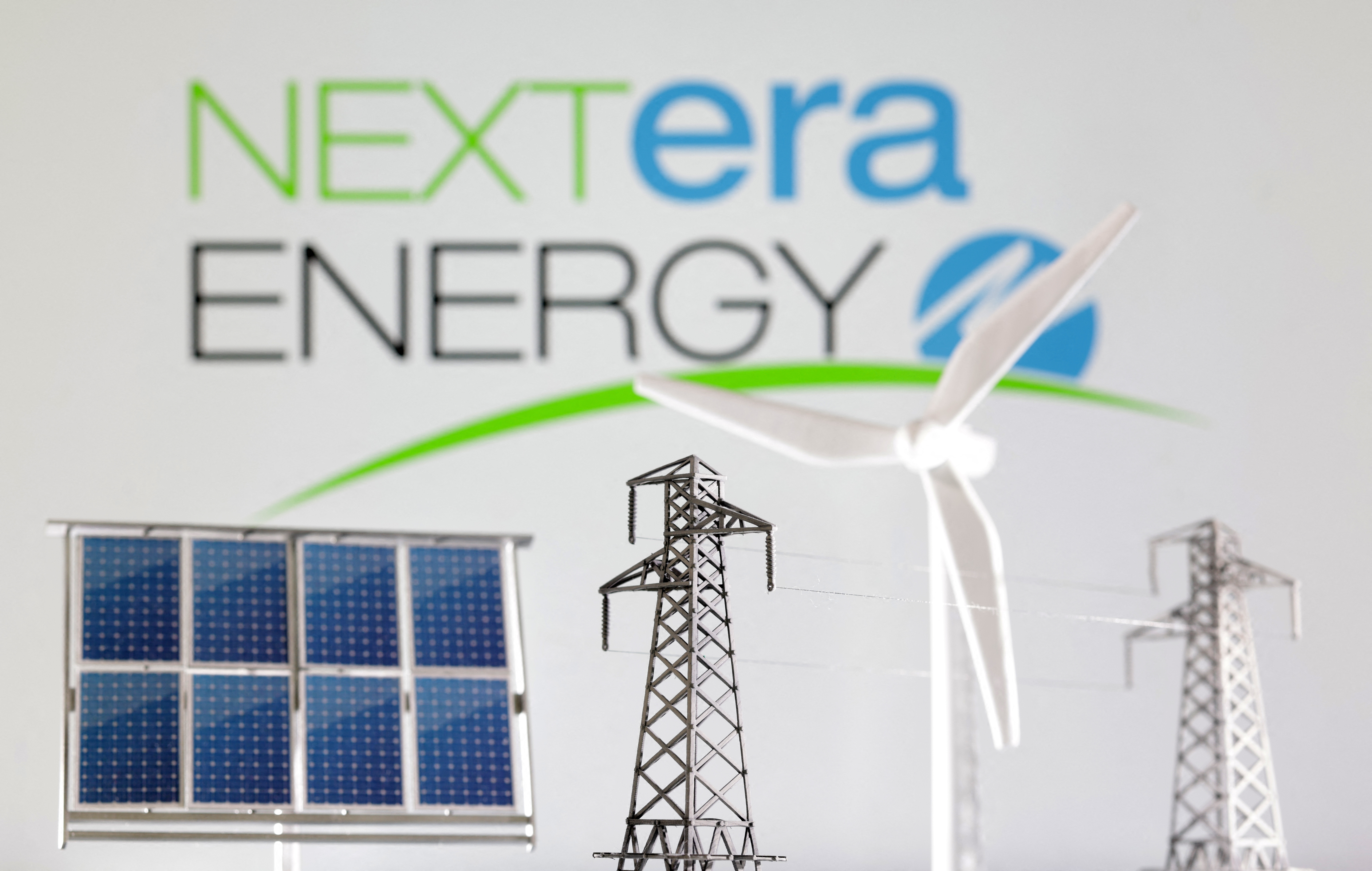 Illustration shows NextEra Energy logo
