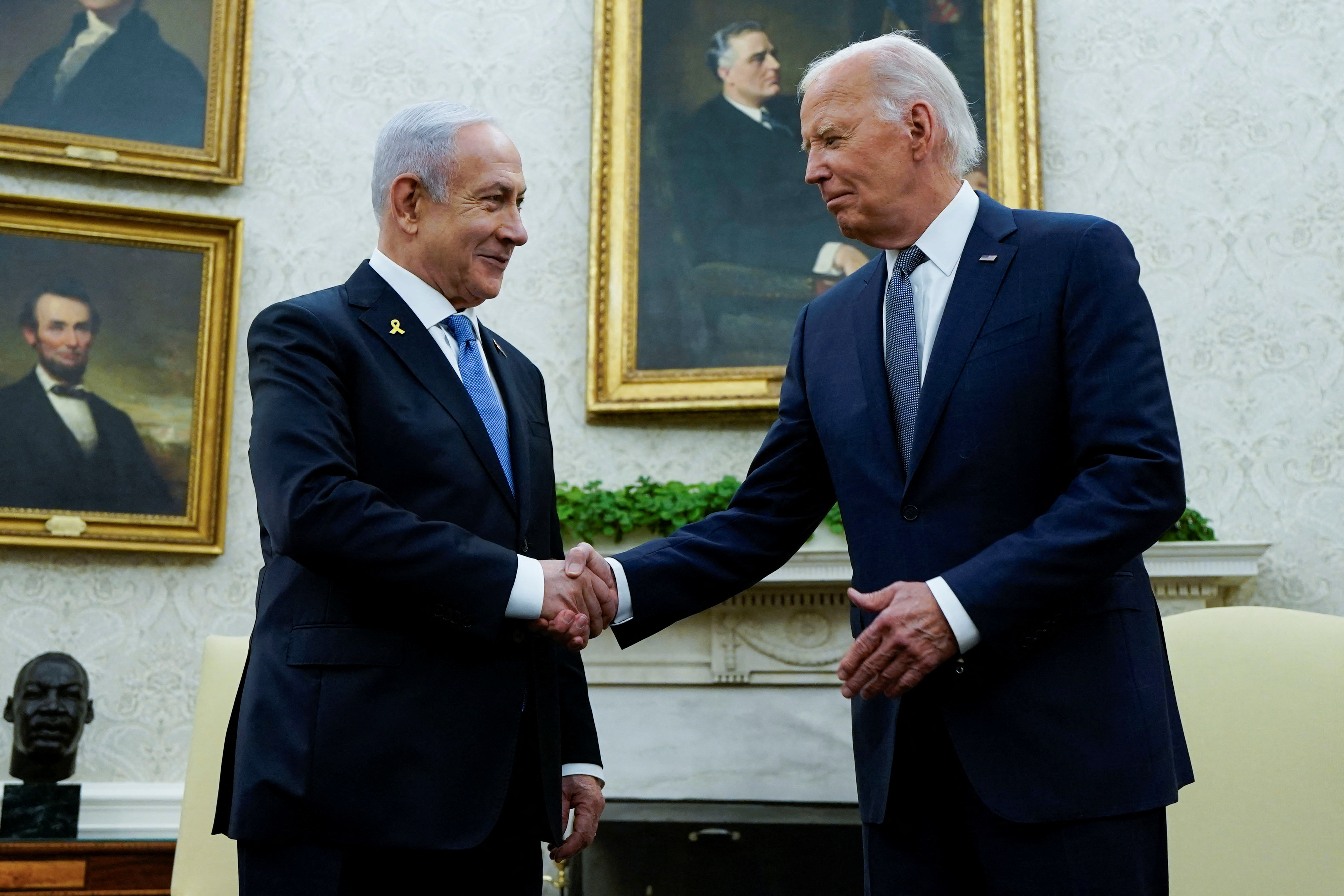 U.S. President Biden meets with Israeli PM Netanyahu at the White House in Washington