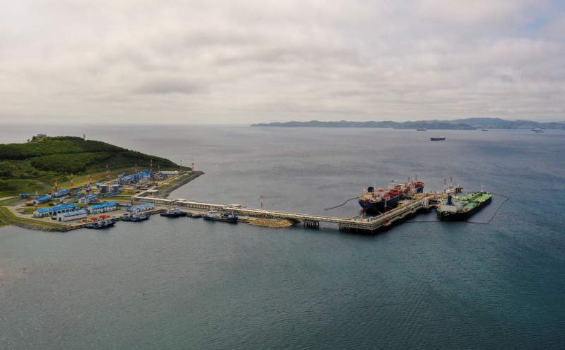 A view shows oil terminal Kozmino near Nakhodka