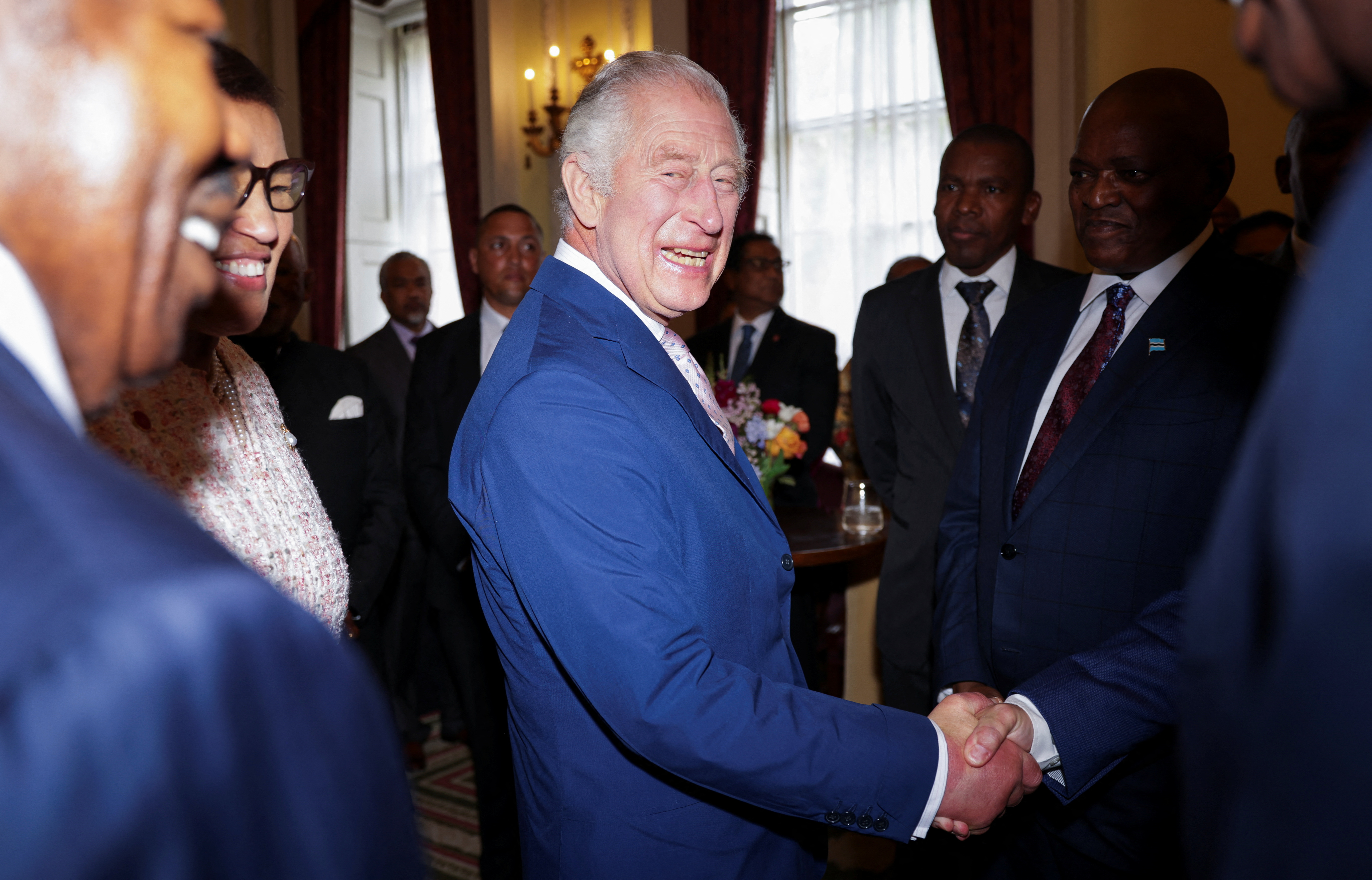 Britain's King Charles informally meets with Commonwealth Leaders at Marlborough House