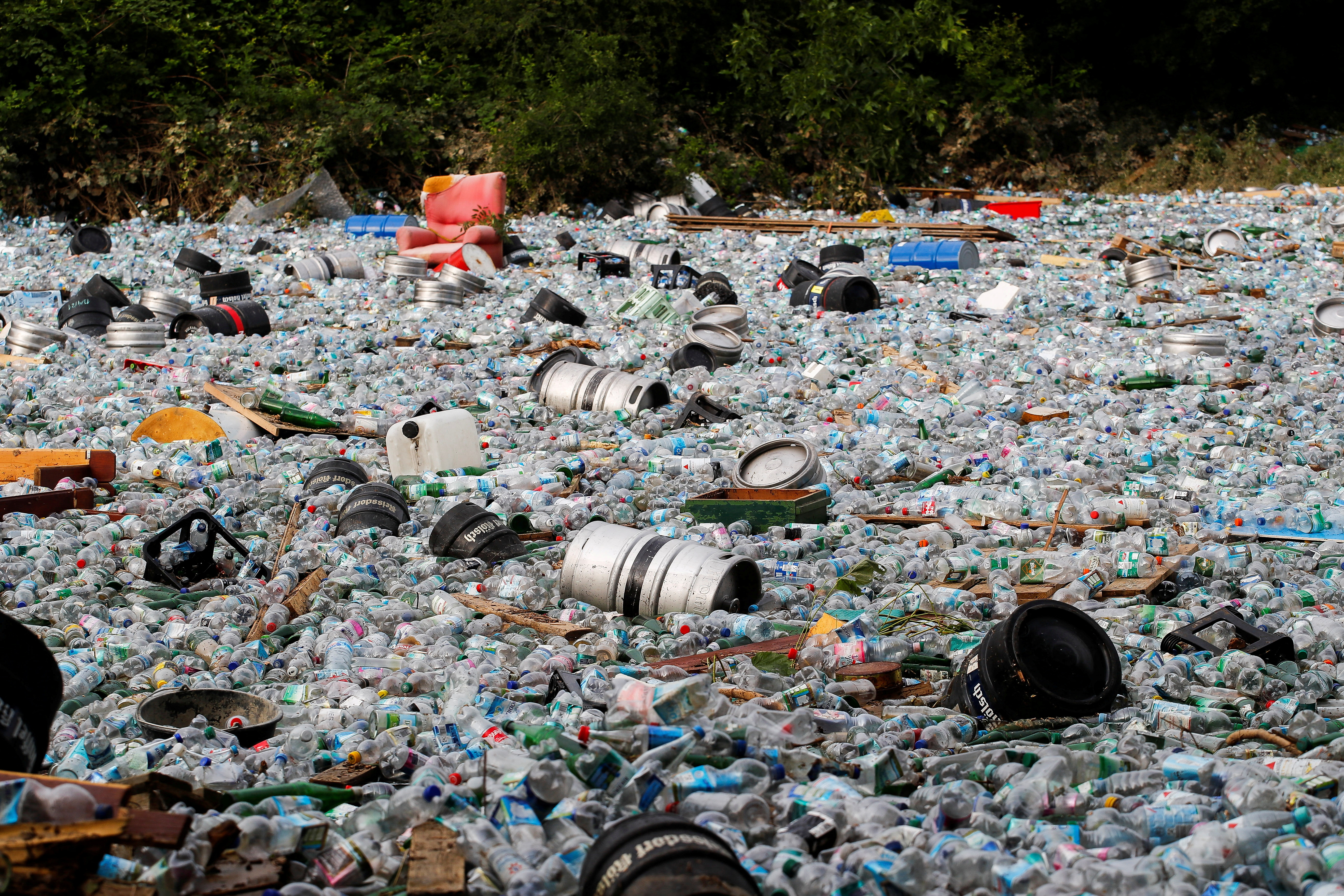 Trash is pictured following heavy rainfalls in Bad Neuenahr-Ahrweiler