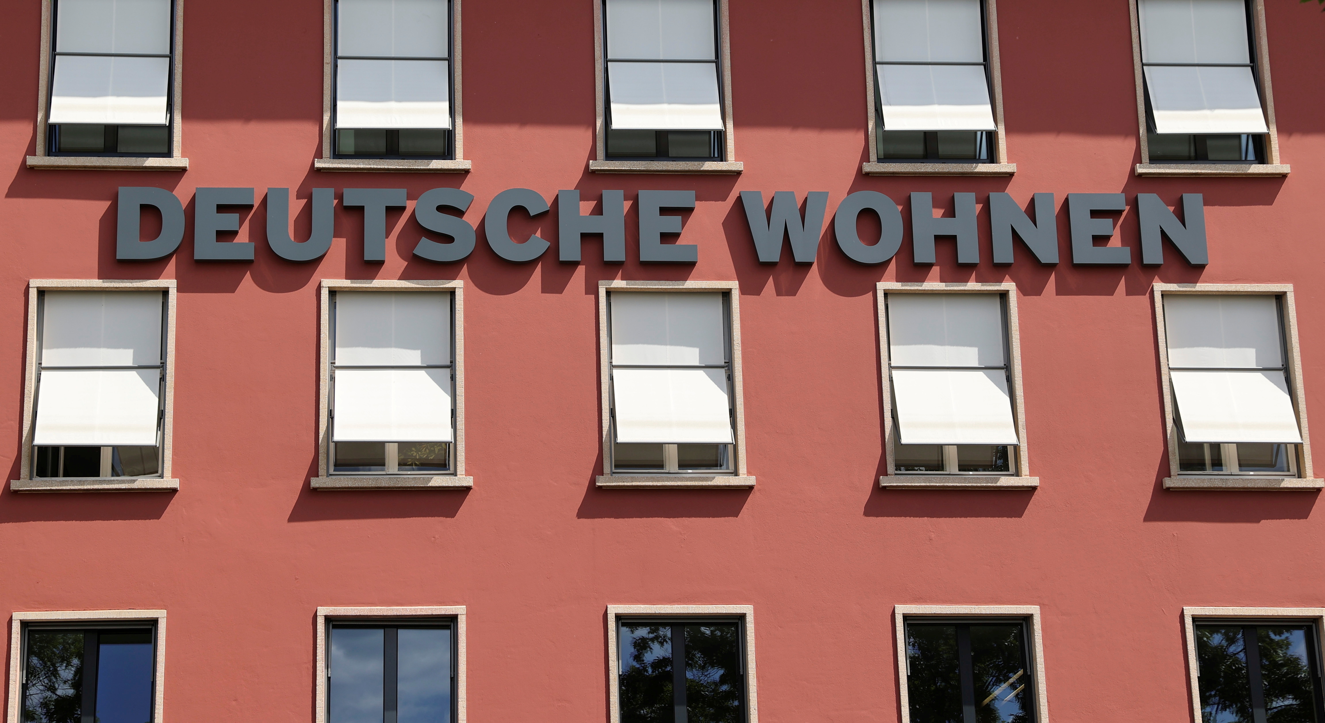 An office building of the German property group Deutsche Wohnen is pictured in Berlin