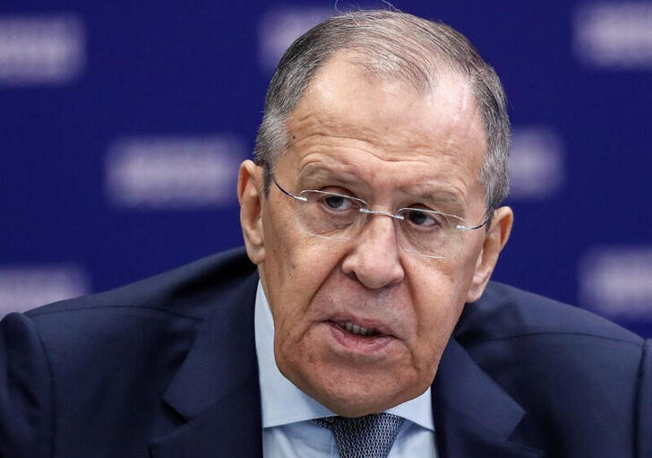 Russia's Foreign Minister Sergei Lavrov attends a meeting in Moscow