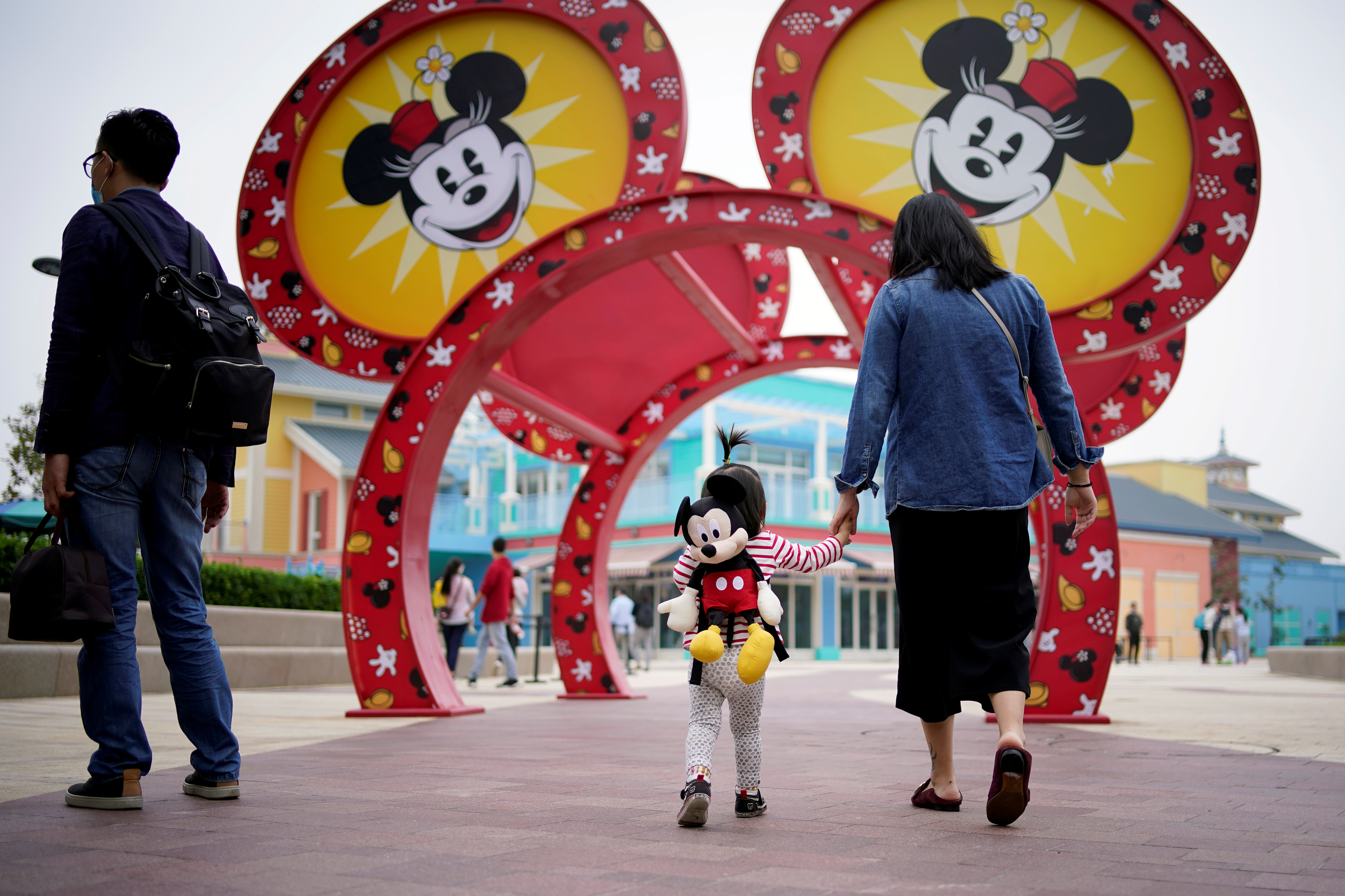 Visitors are seen at Shanghai Disney Resort
