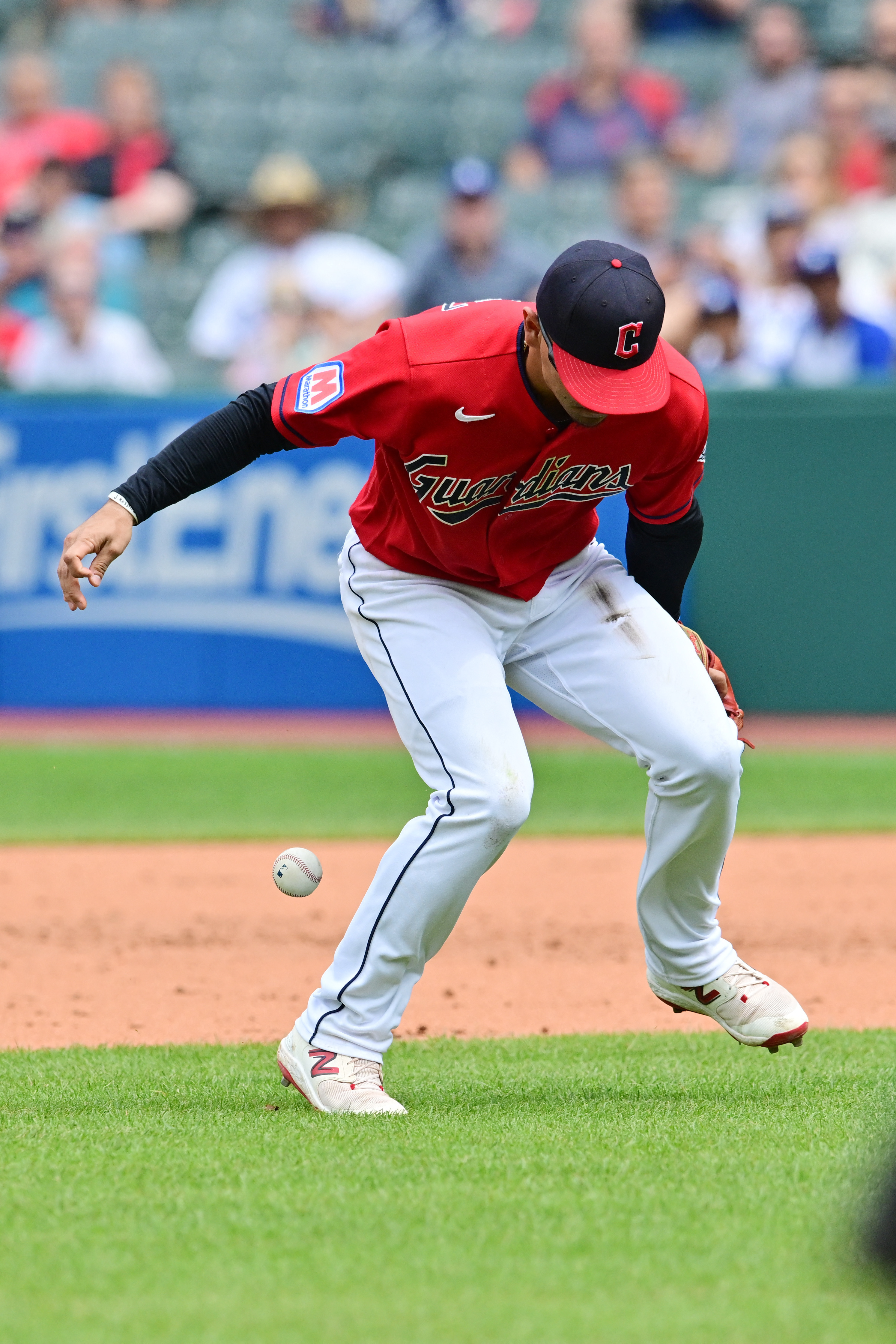 CLEVELAND, OH - AUGUST 24: Los Angeles Dodgers third baseman Enrique  Hernandez (8) bats during game one of an MLB doubleheader against the  Cleveland Guardians on August 24, 2023 at Progressive Field