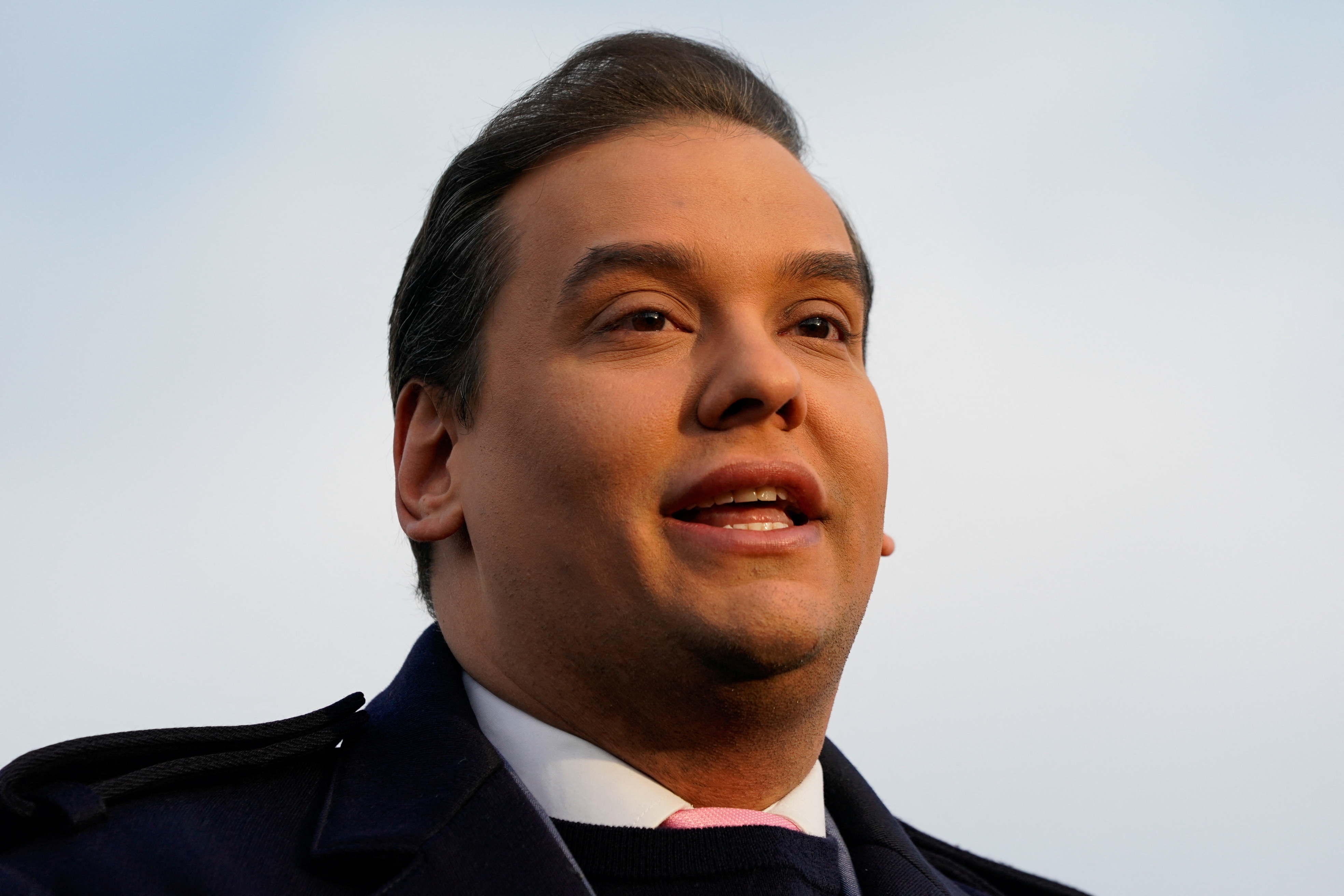 U.S. Rep. George Santos (R-NY) holds a press conference to address efforts to expel him from the House of Representatives