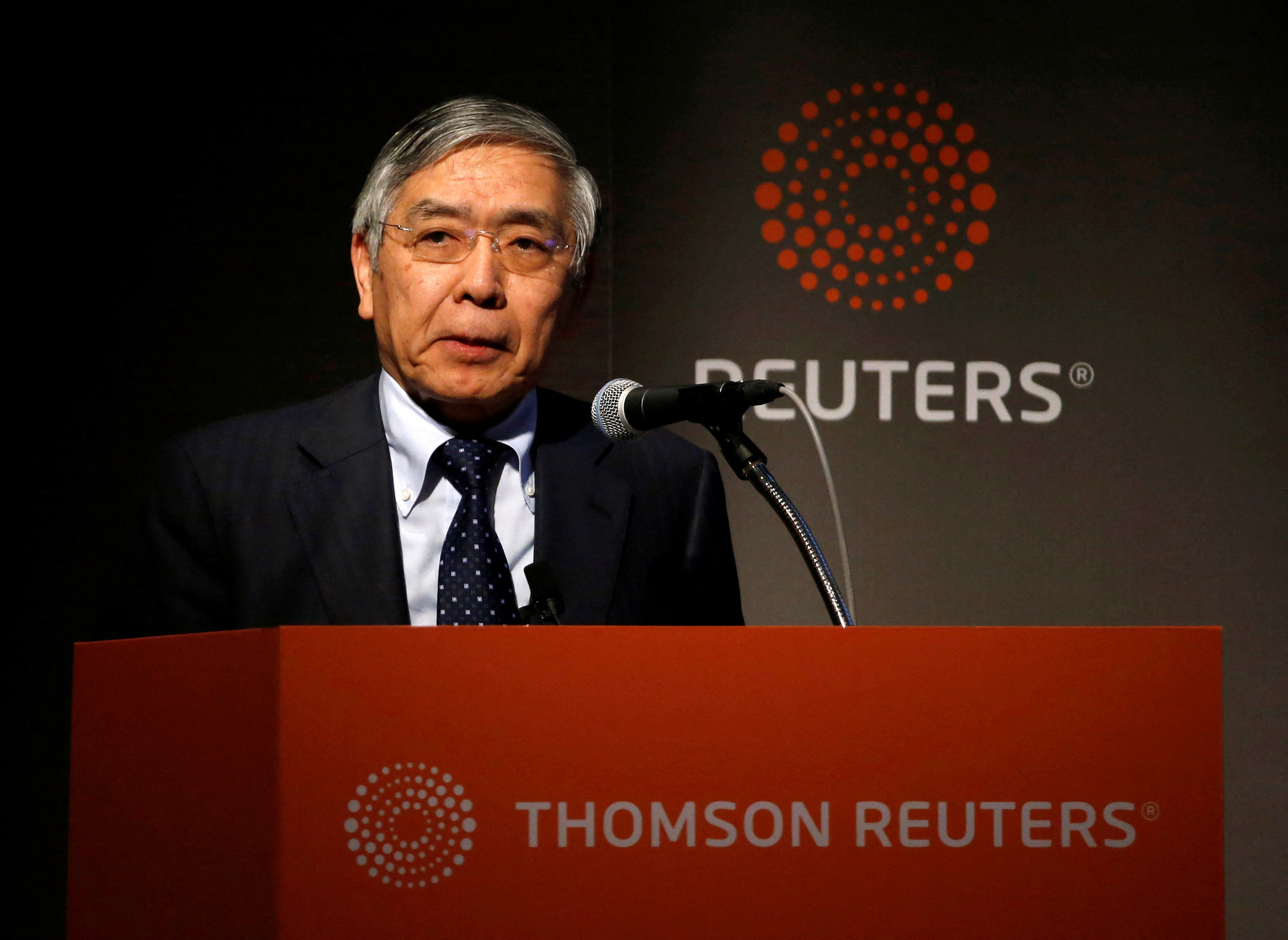 Bank of Japan Governor Haruhiko Kuroda attends a Reuters Newsmaker event in Tokyo