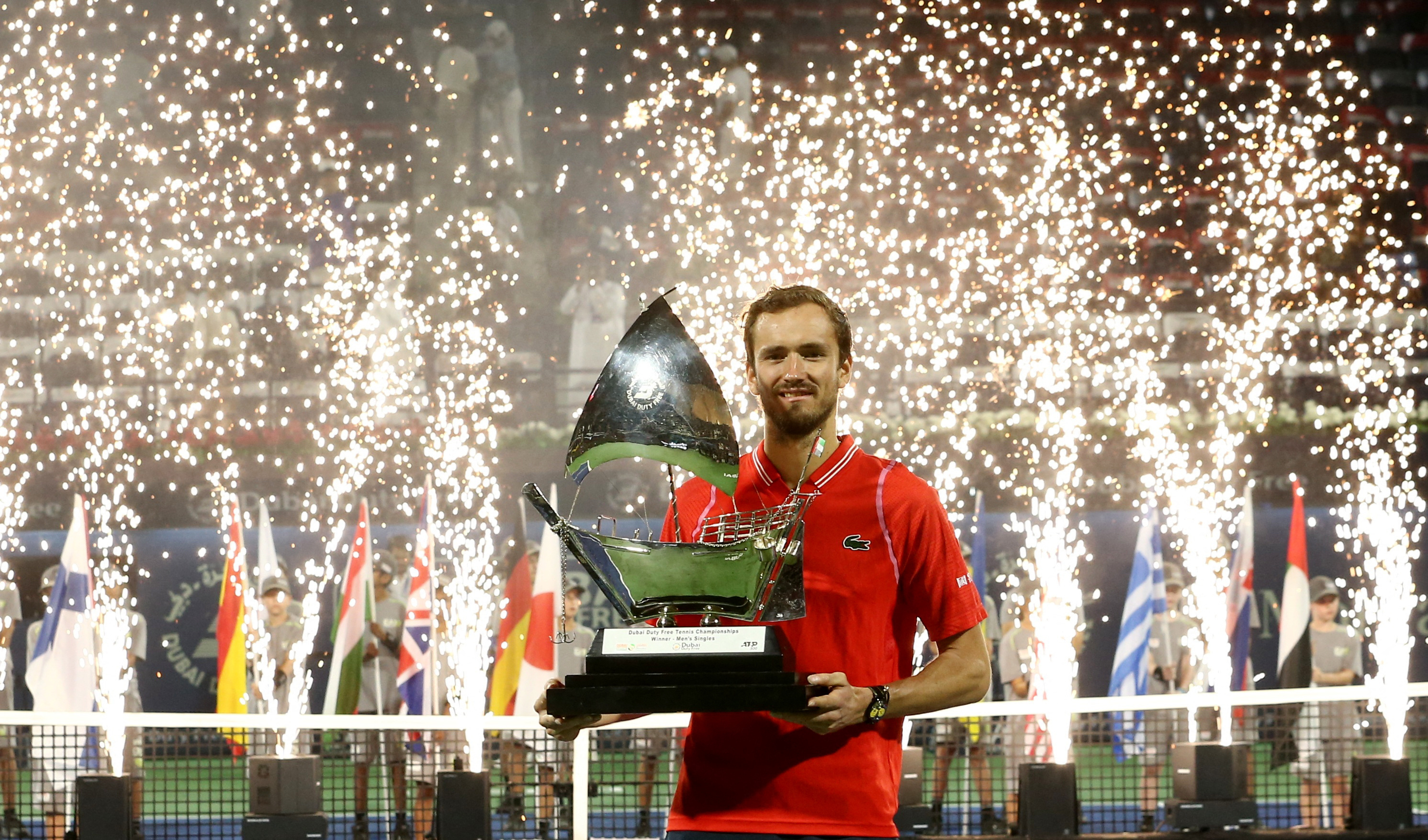 Medvedev mows down Rublev in Dubai final to seal three-title winning streak