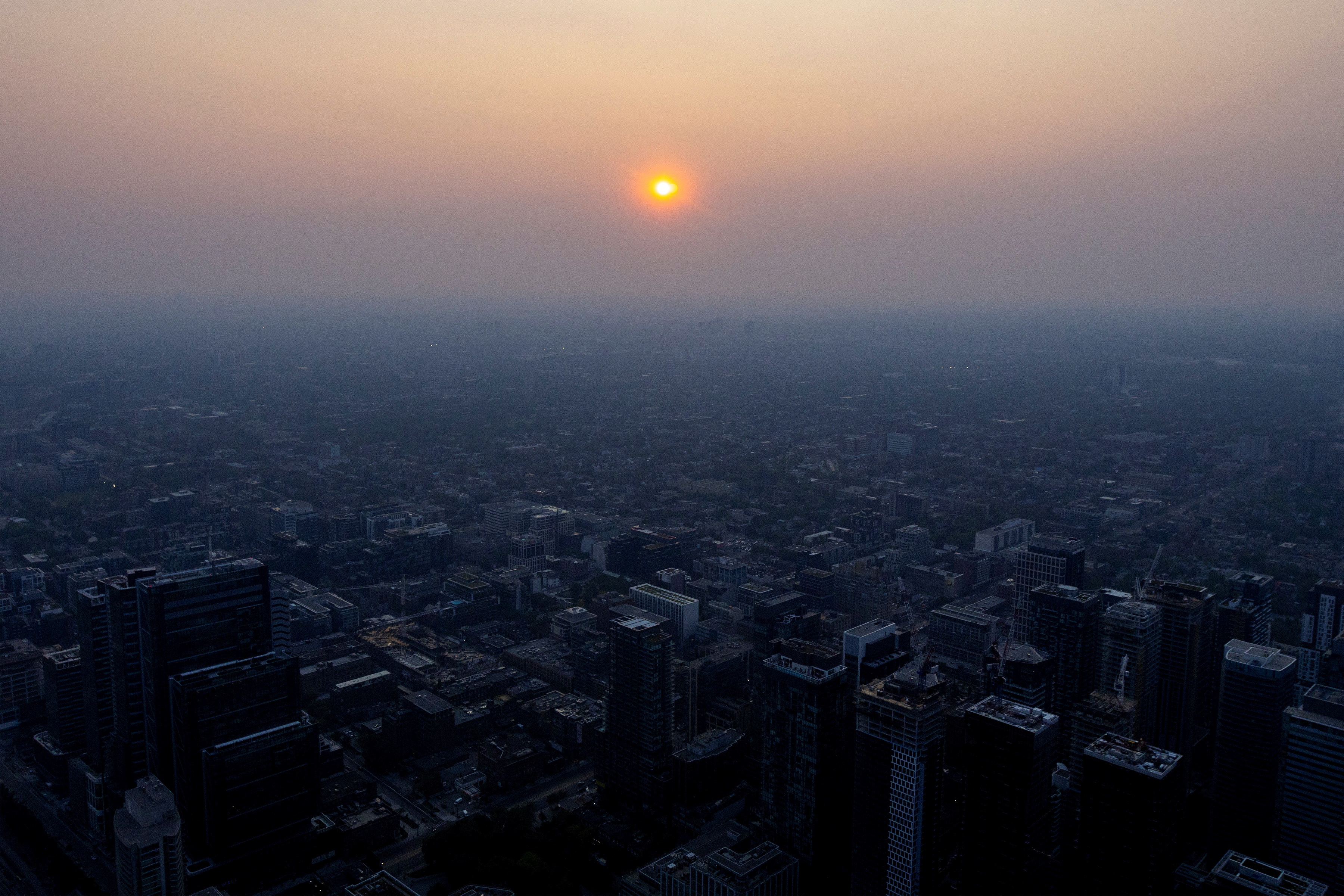 Smoke from wildfires in Toronto