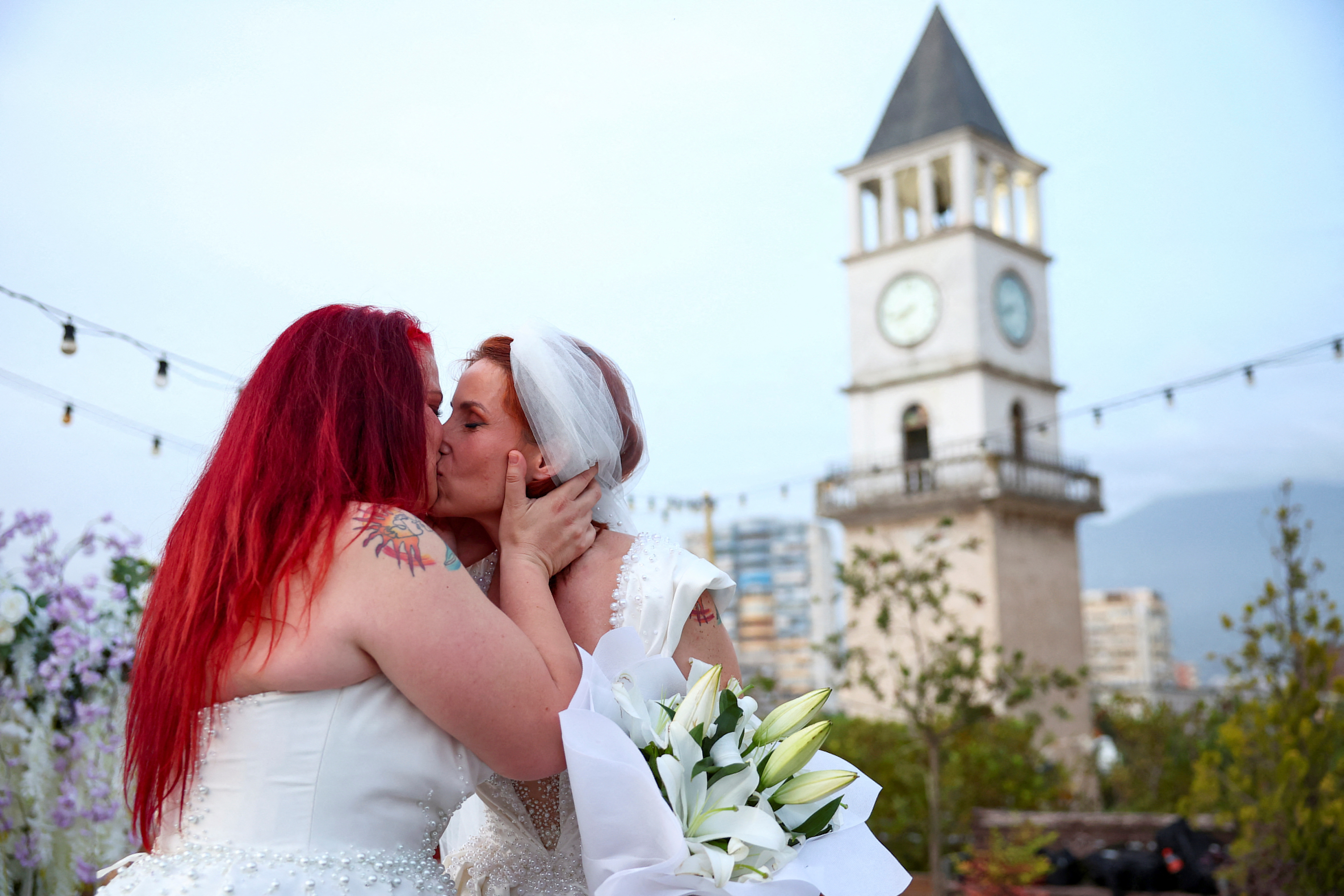 In a loving protest, Albanian lesbians marry unofficially, in Tirana