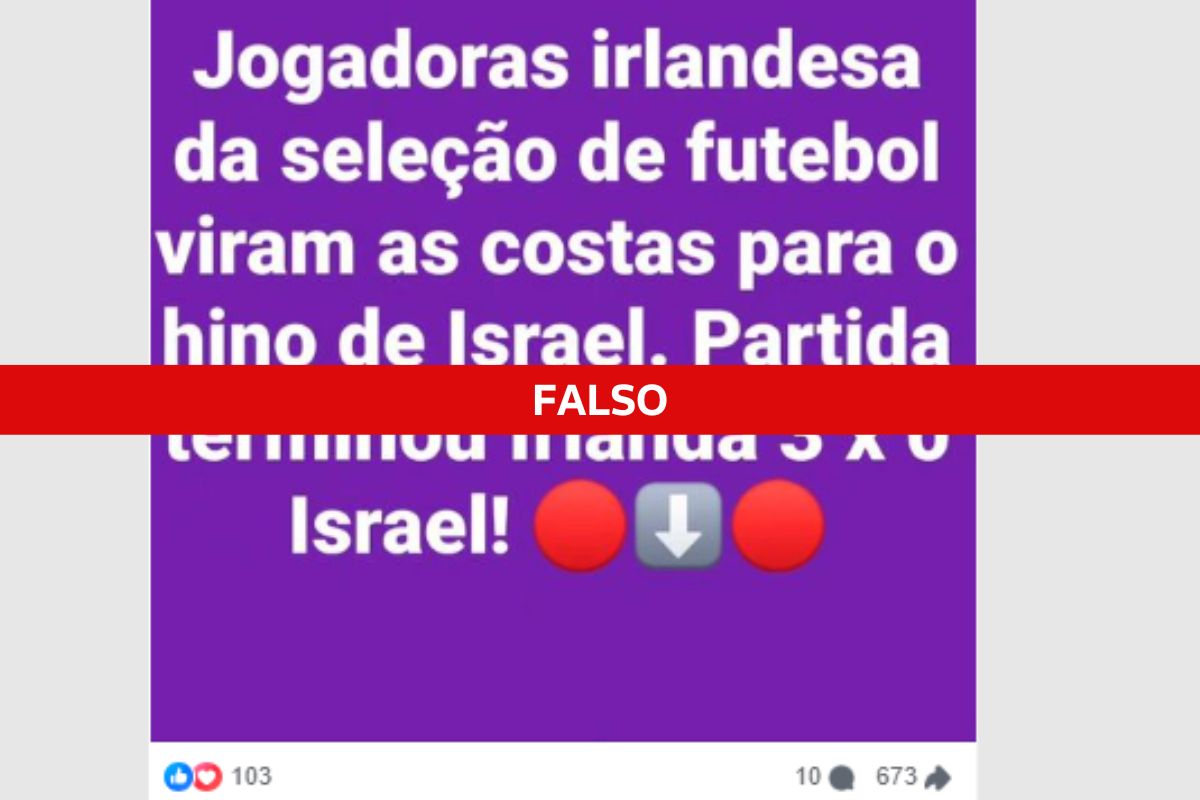 Checagem de fatos: É falso que seleção irlandesa de futebol feminino virou  as costas durante hino de Israel | Reuters