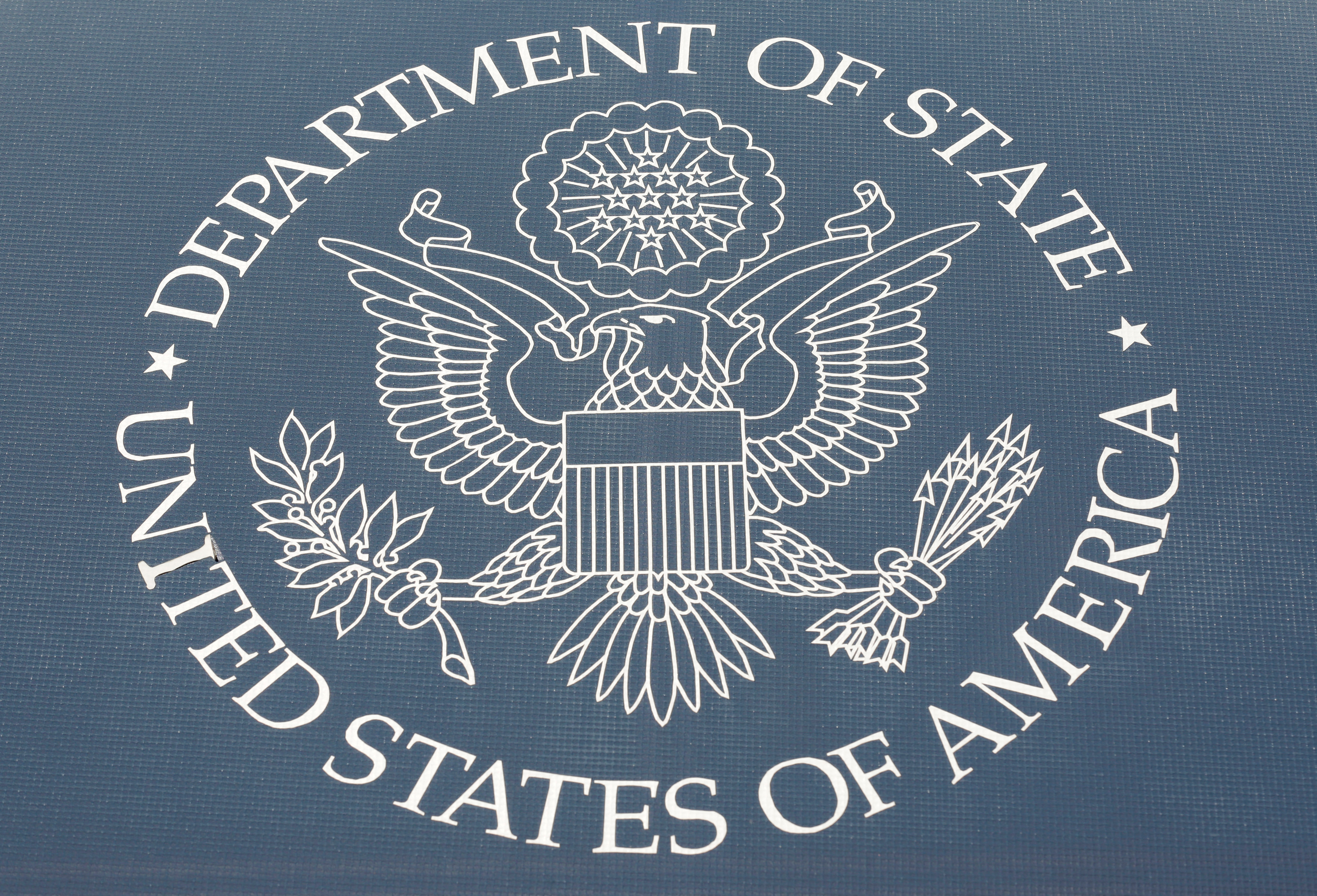 The seal of the United States Department of State is shown in Washington