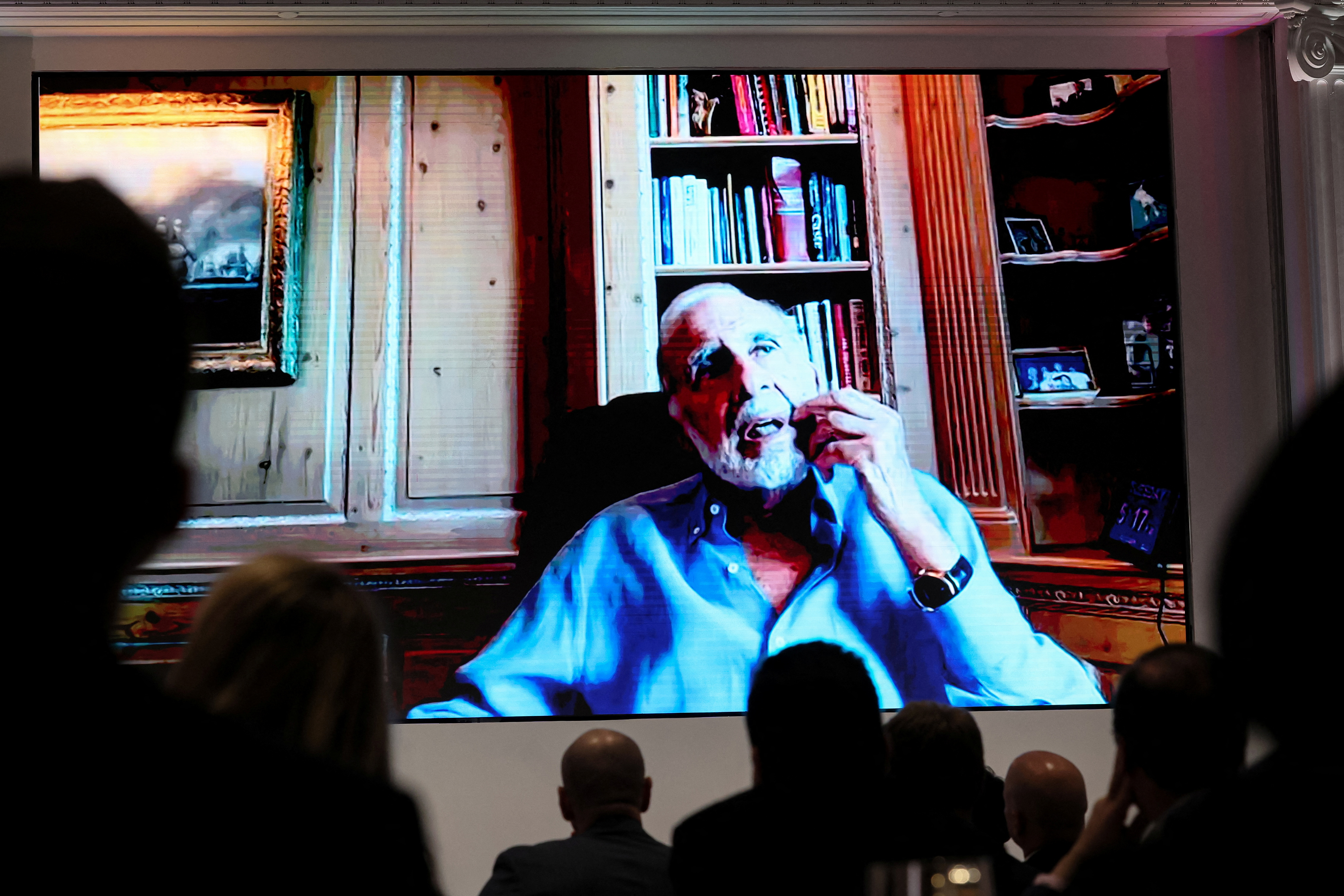 Carl Icahn, chairman of Icahn Enterprises LP, speaks via video during the 13D Monitor's Active-Passive Investor Summit in New York