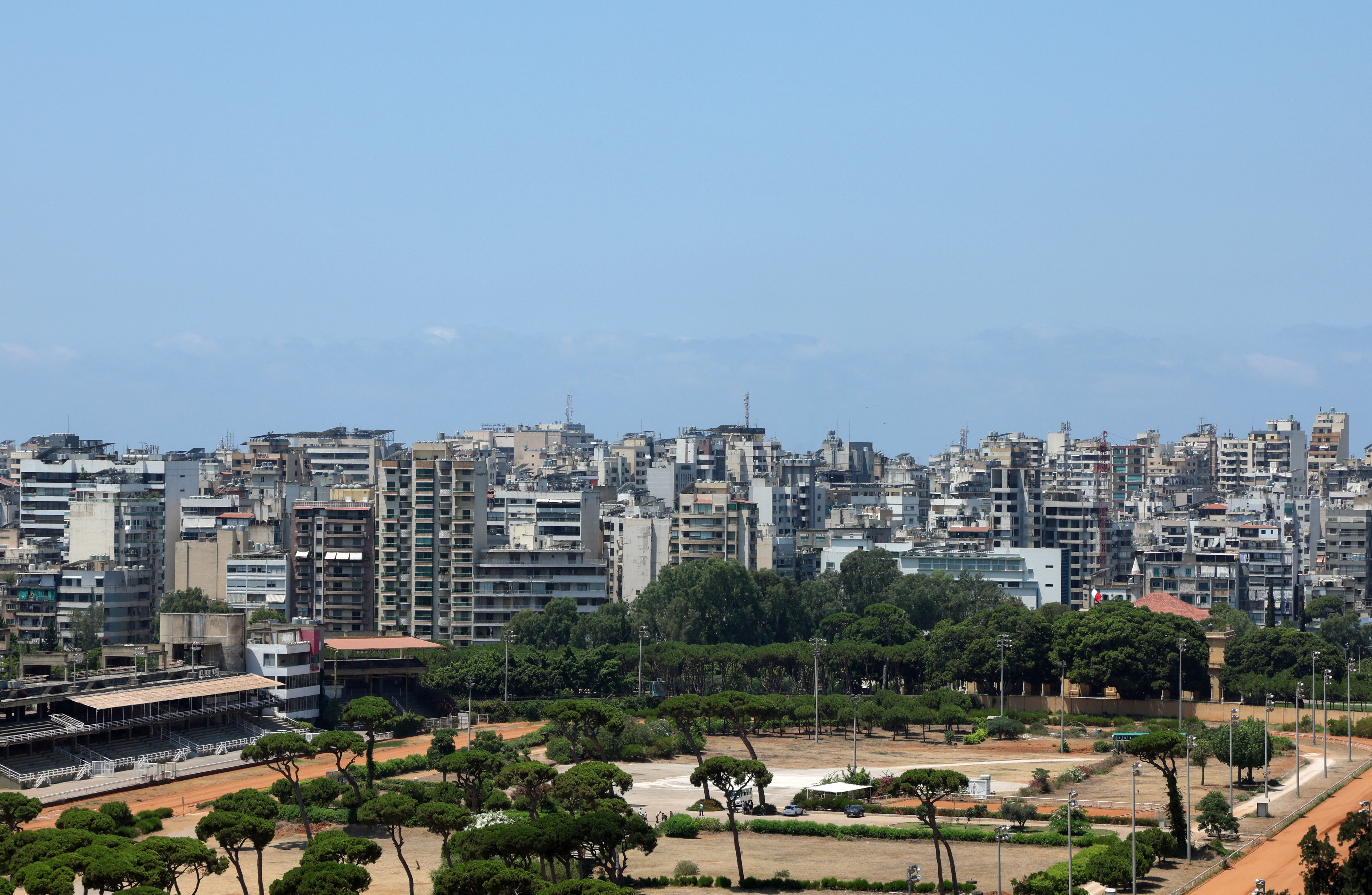 A view shows residential buildings in Beirut