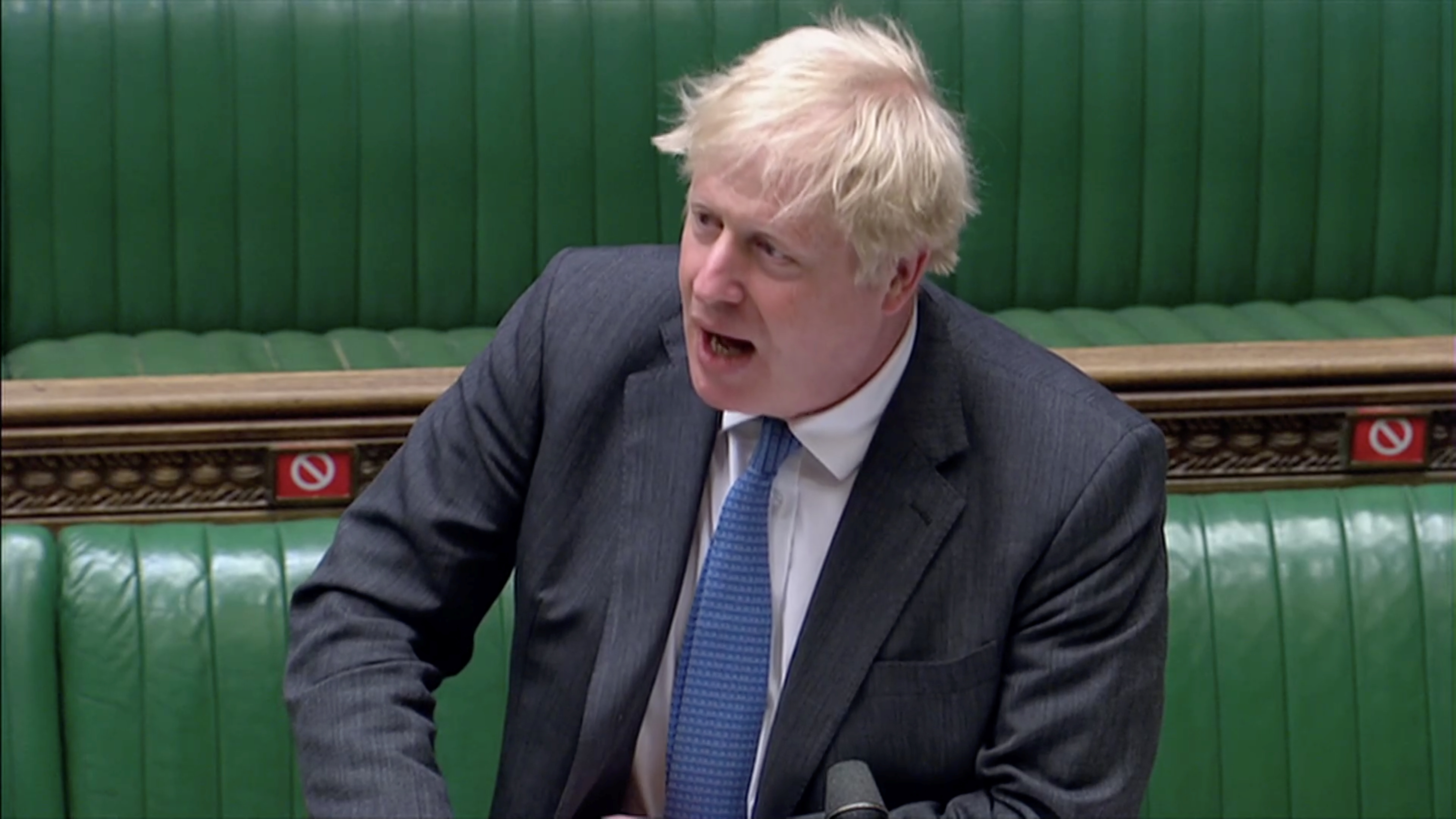 Britain's PM Johnson attends the weekly question-time debate in London