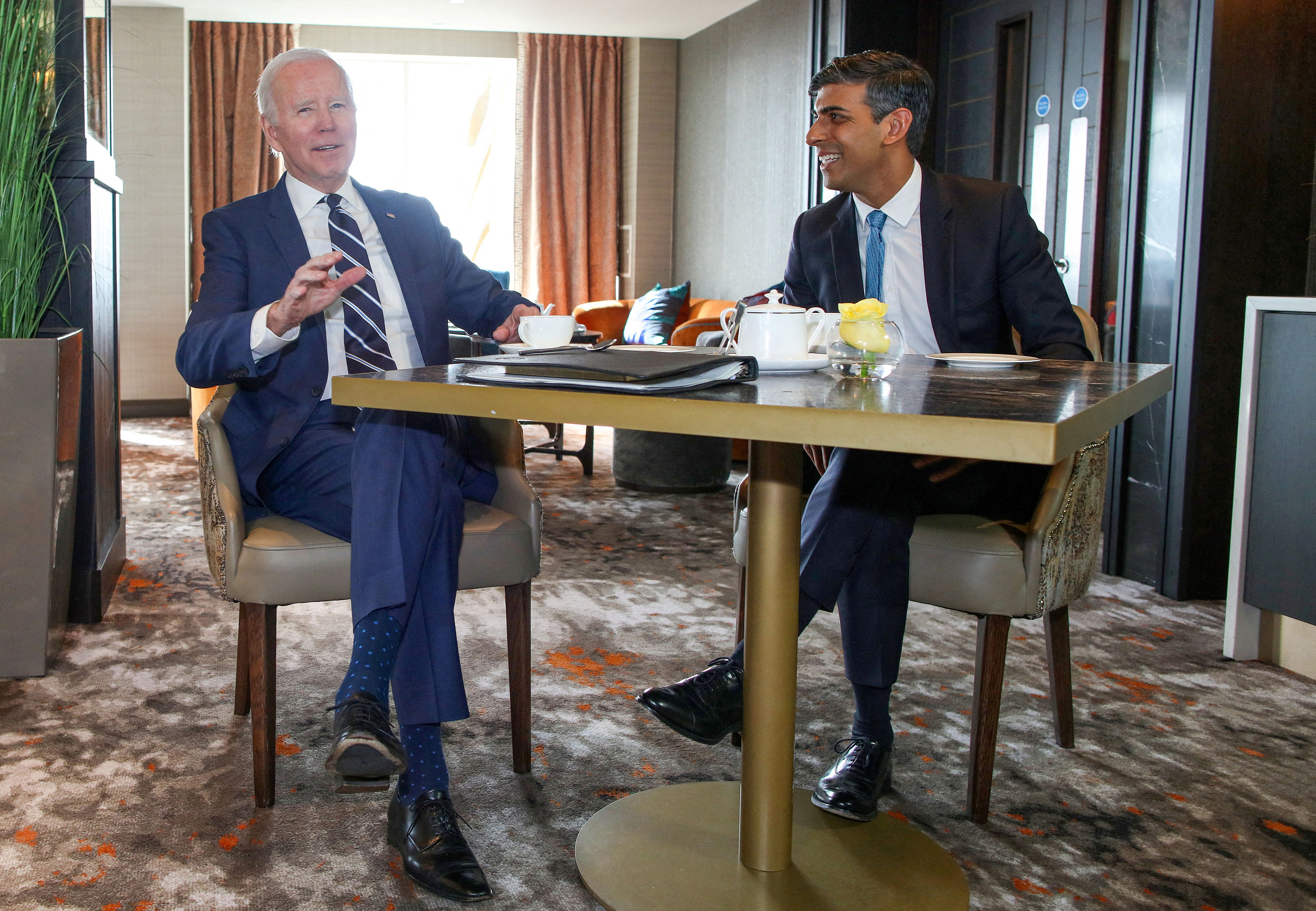 U.S. President Joe Biden meets with Britain's PM Rishi Sunak in Belfast