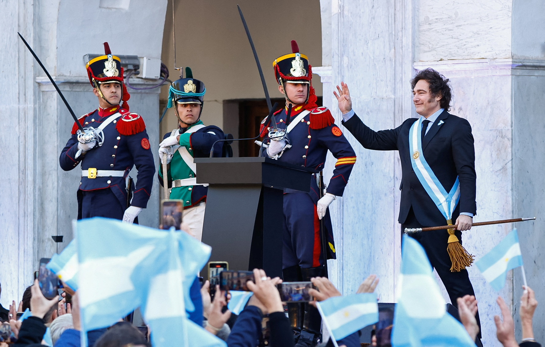 Argentina's President Milei commemorates the 214th anniversary of the May Revolution, in Cordoba