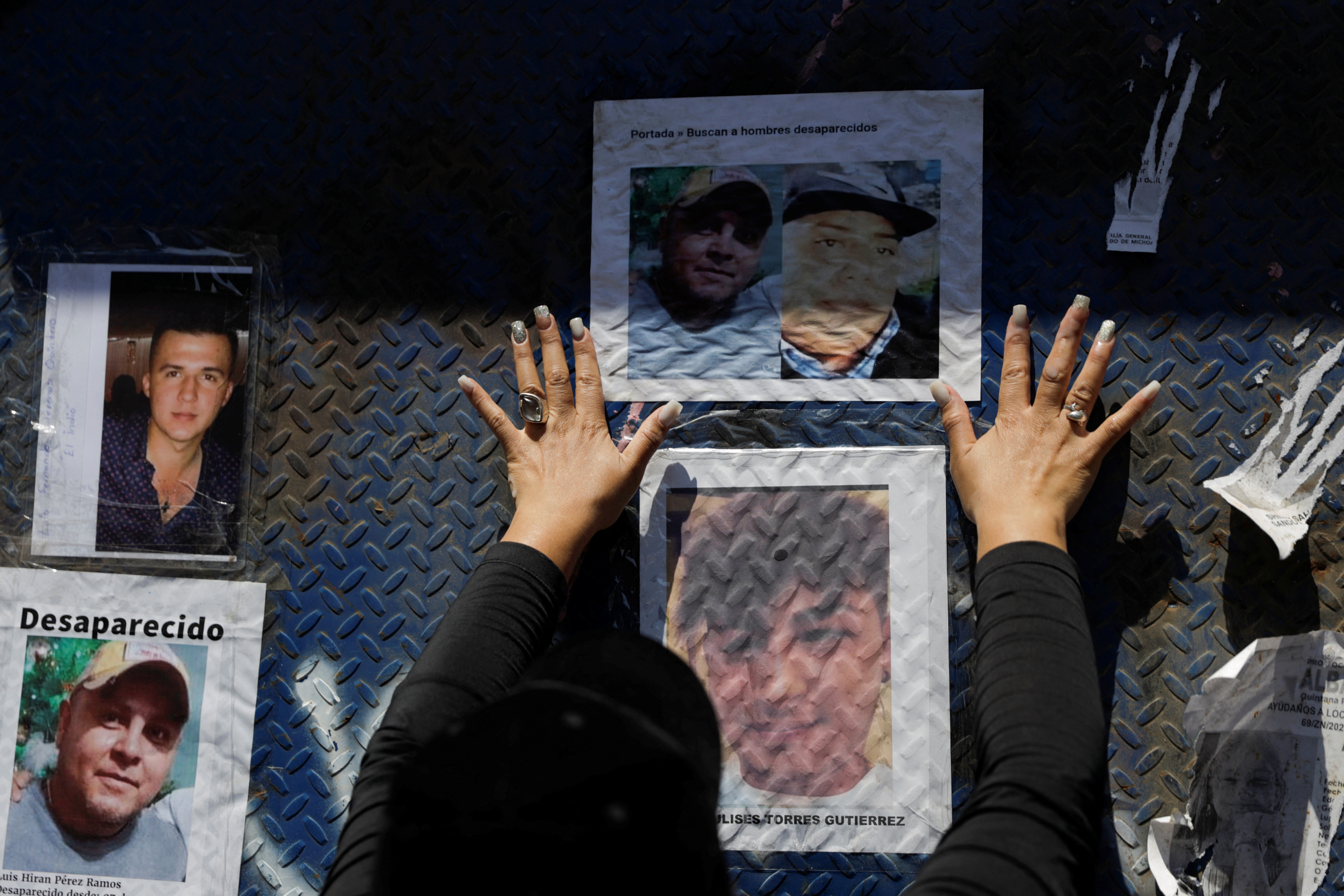 Relatives of missing persons demand a memorial in their dedication, in Mexico City