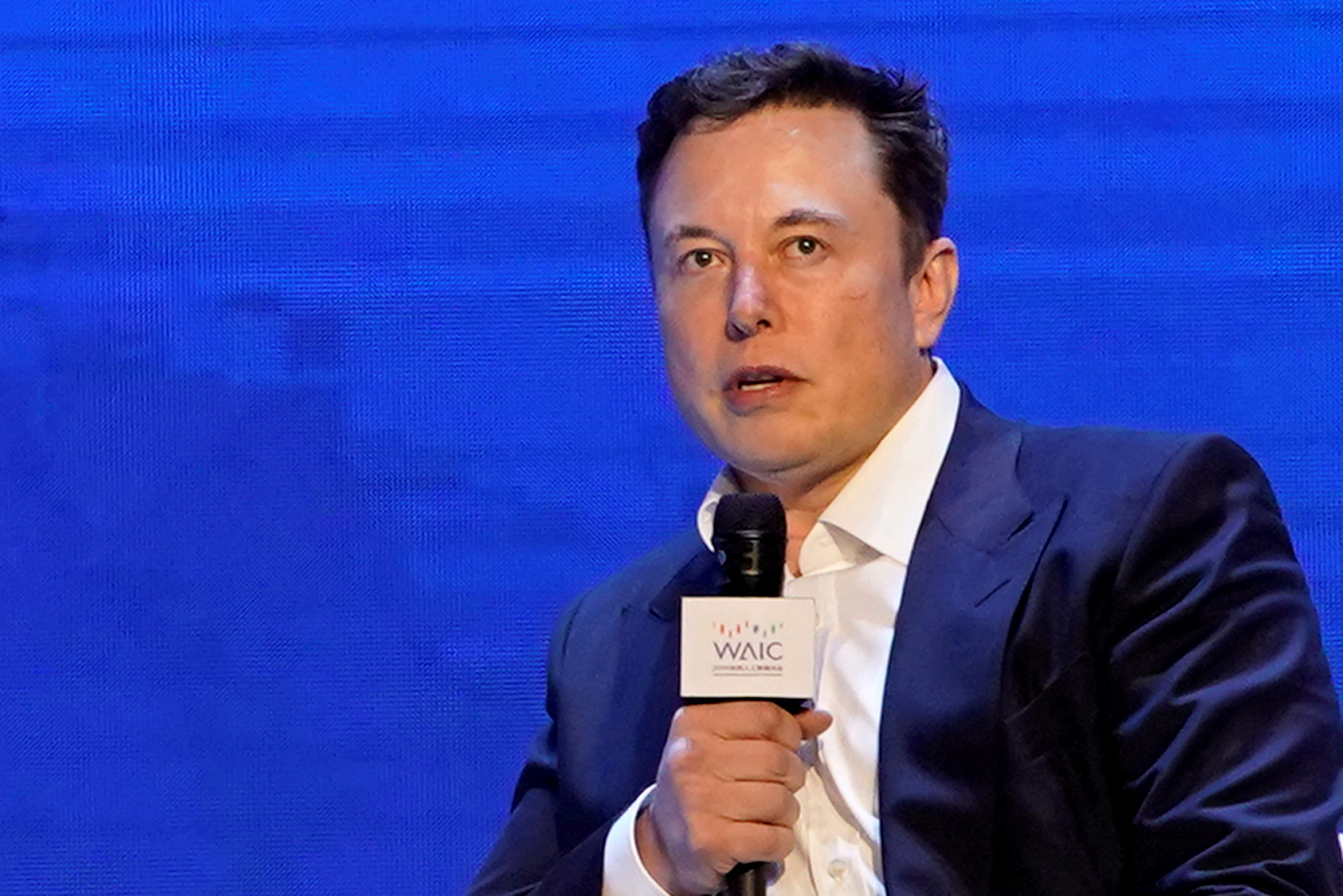 FILE PHOTO: FILE PHOTO: Tesla Inc CEO Elon Musk attends the World Artificial Intelligence Conference (WAIC) in Shanghai