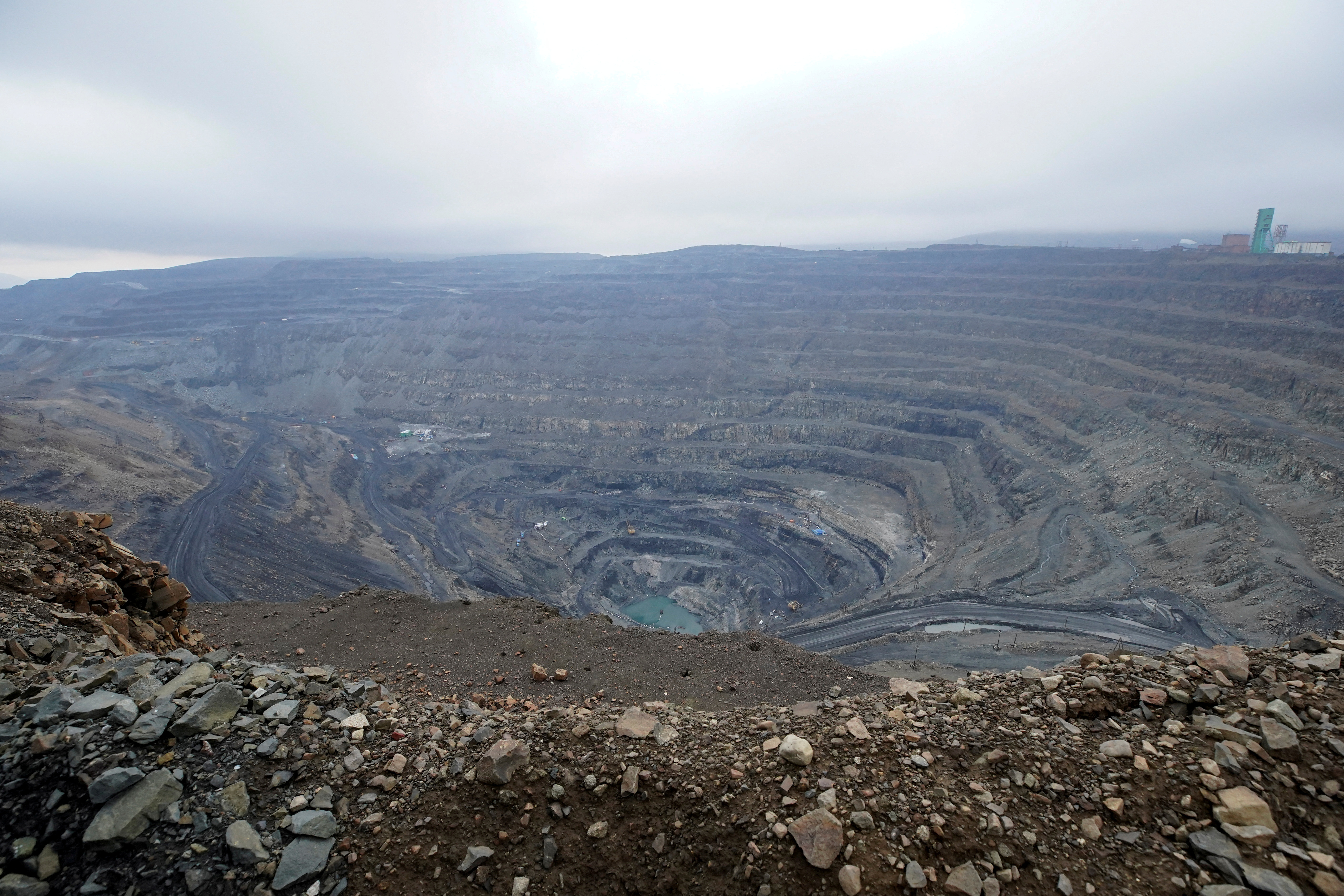 A view shows Zapolyarny mine in Norilsk