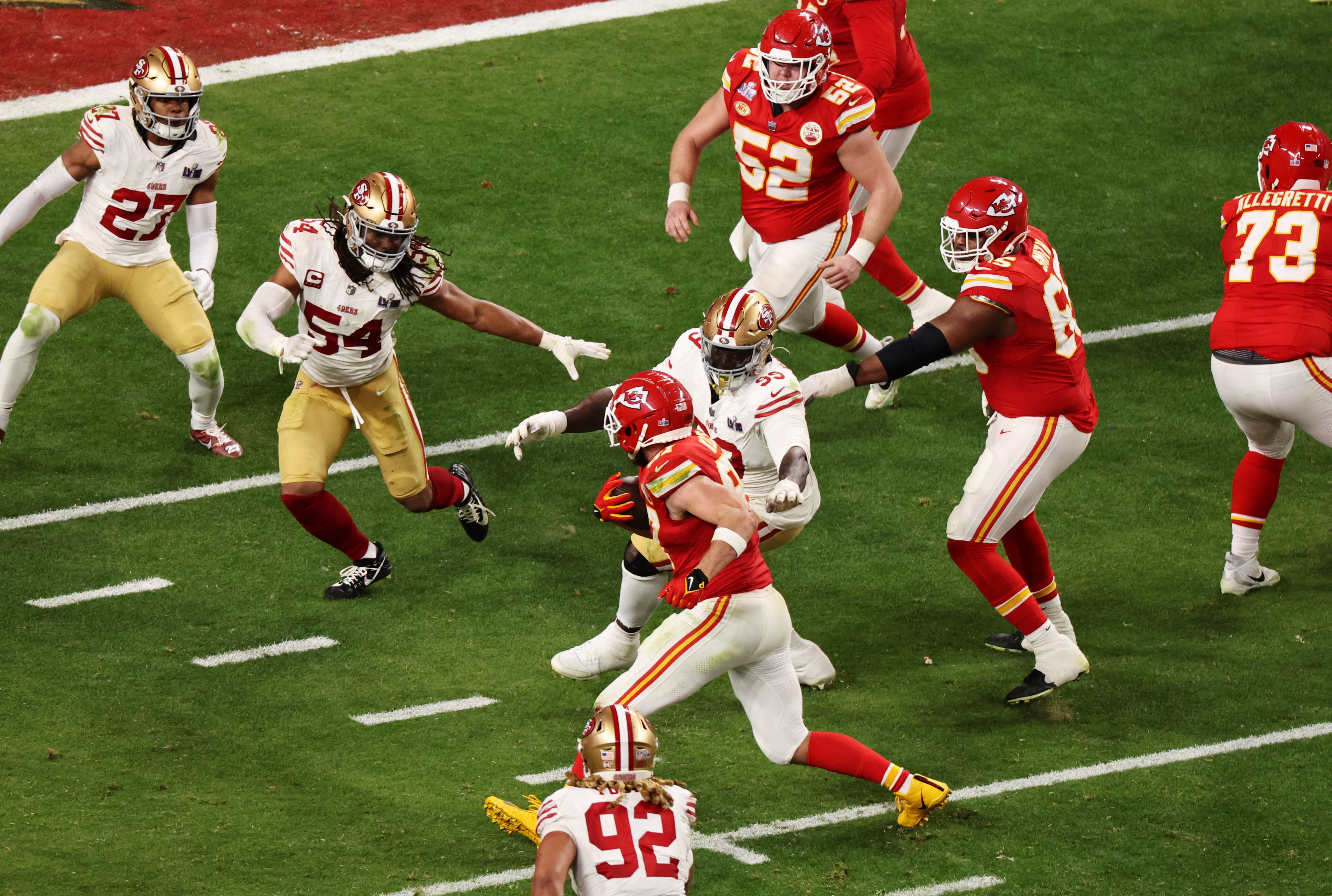 Super Bowl: Kansas City Chiefs race past 49ers in final reel for