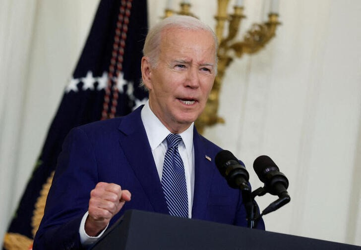 U.S. President Joe Biden announces program for high-speed internet infrastructure deployment, in Washington