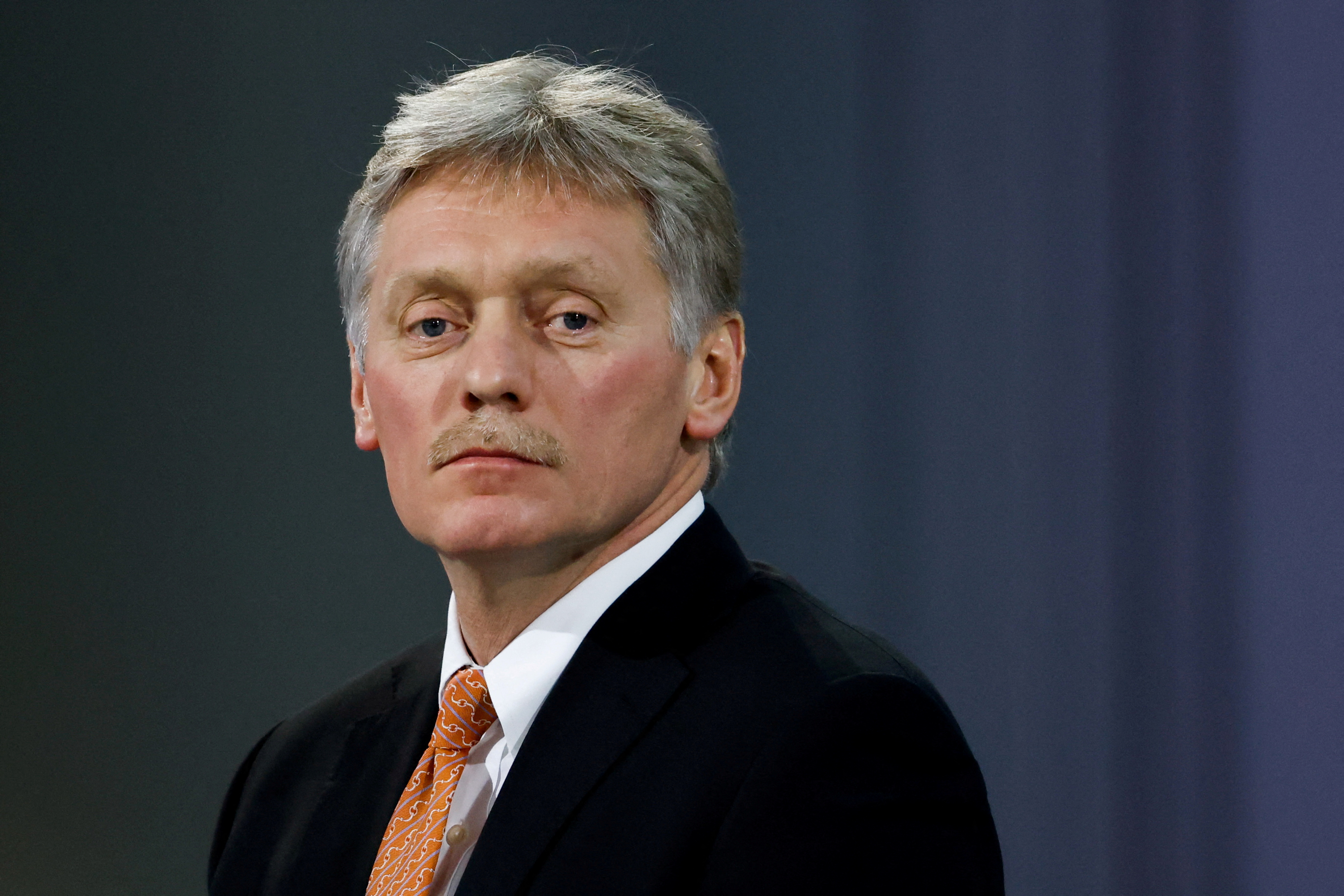 Kremlin spokesman Dmitry Peskov attends an annual end-of-year news conference of Russian President Vladimir Putin in Moscow
