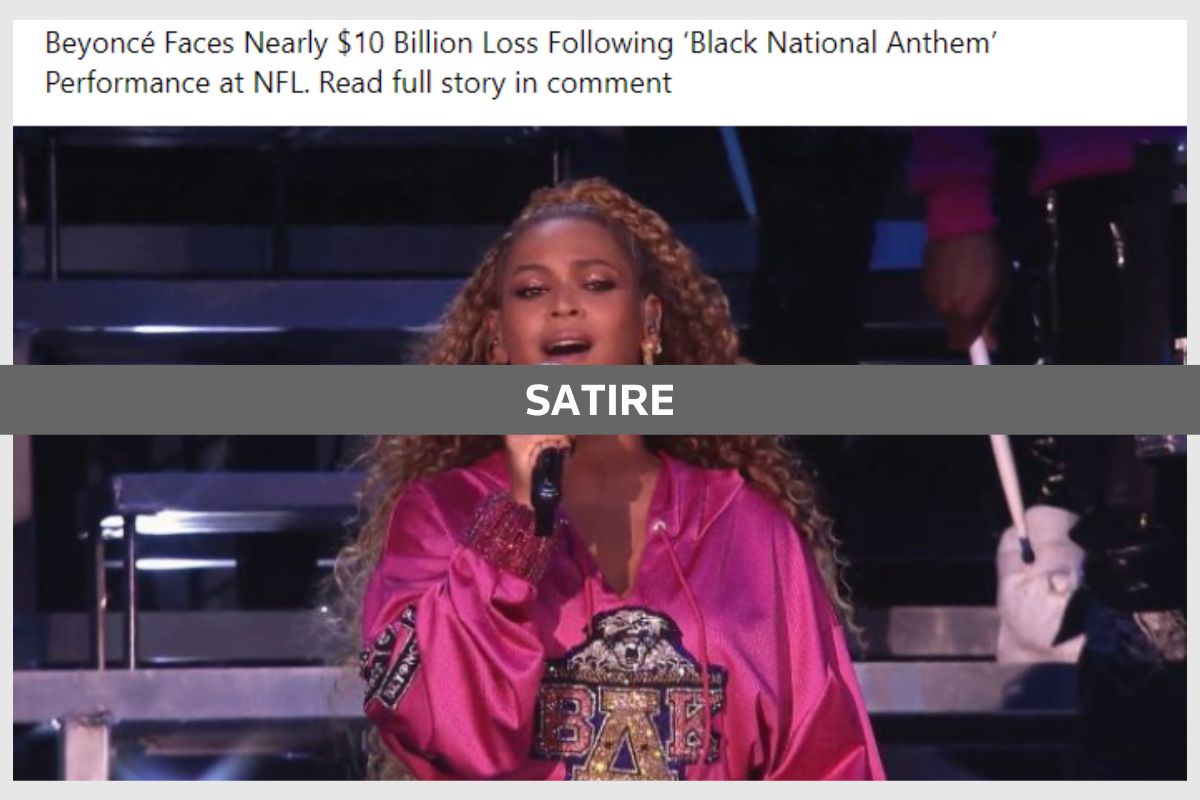 Fact Check: Satire Article Says Beyonce Lost $10 Billion After NFL ...