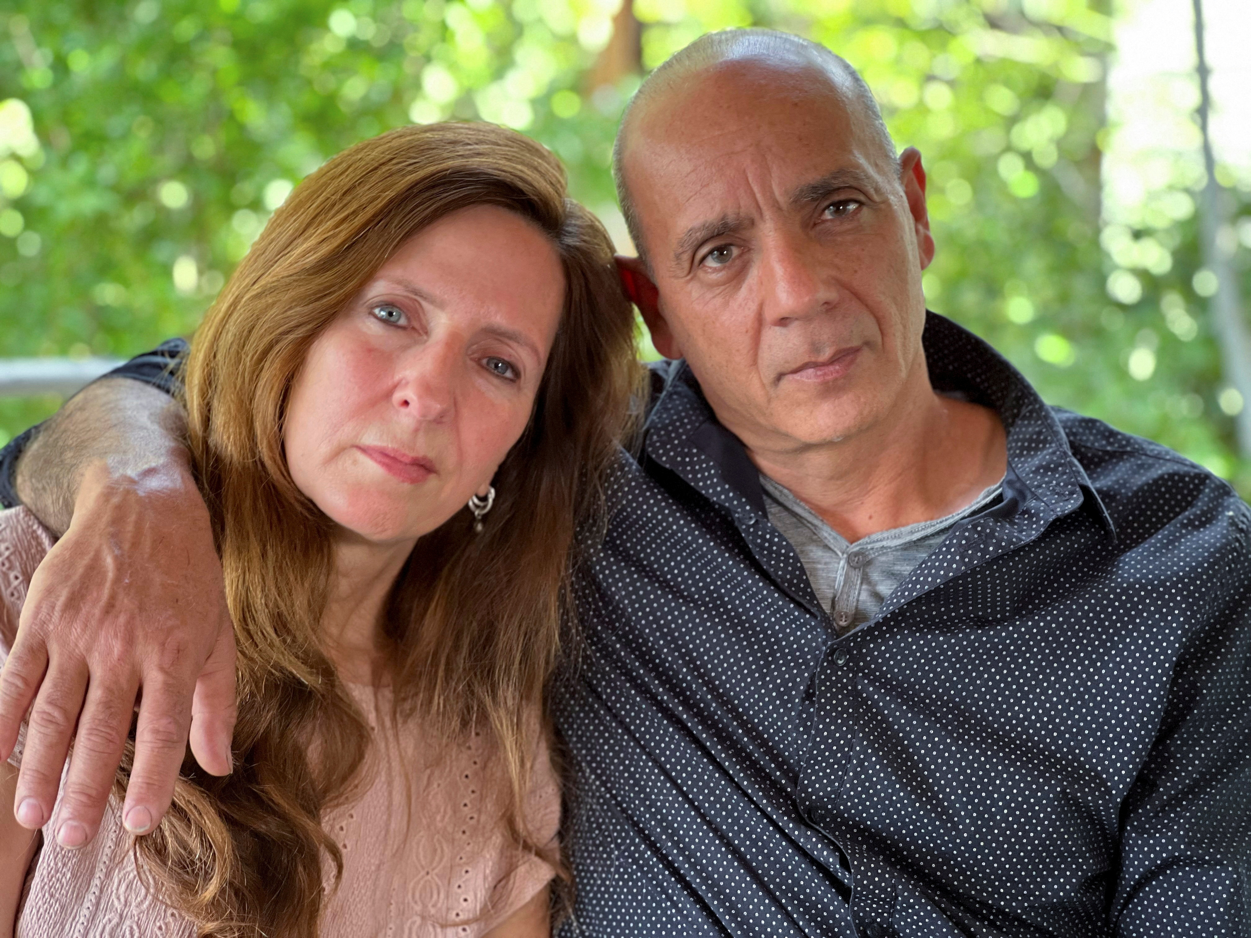 Parents of German-Israeli Louk who was taken hostage speak to Reuters after her body was retrieved from Gaza, in Srigim-Li On