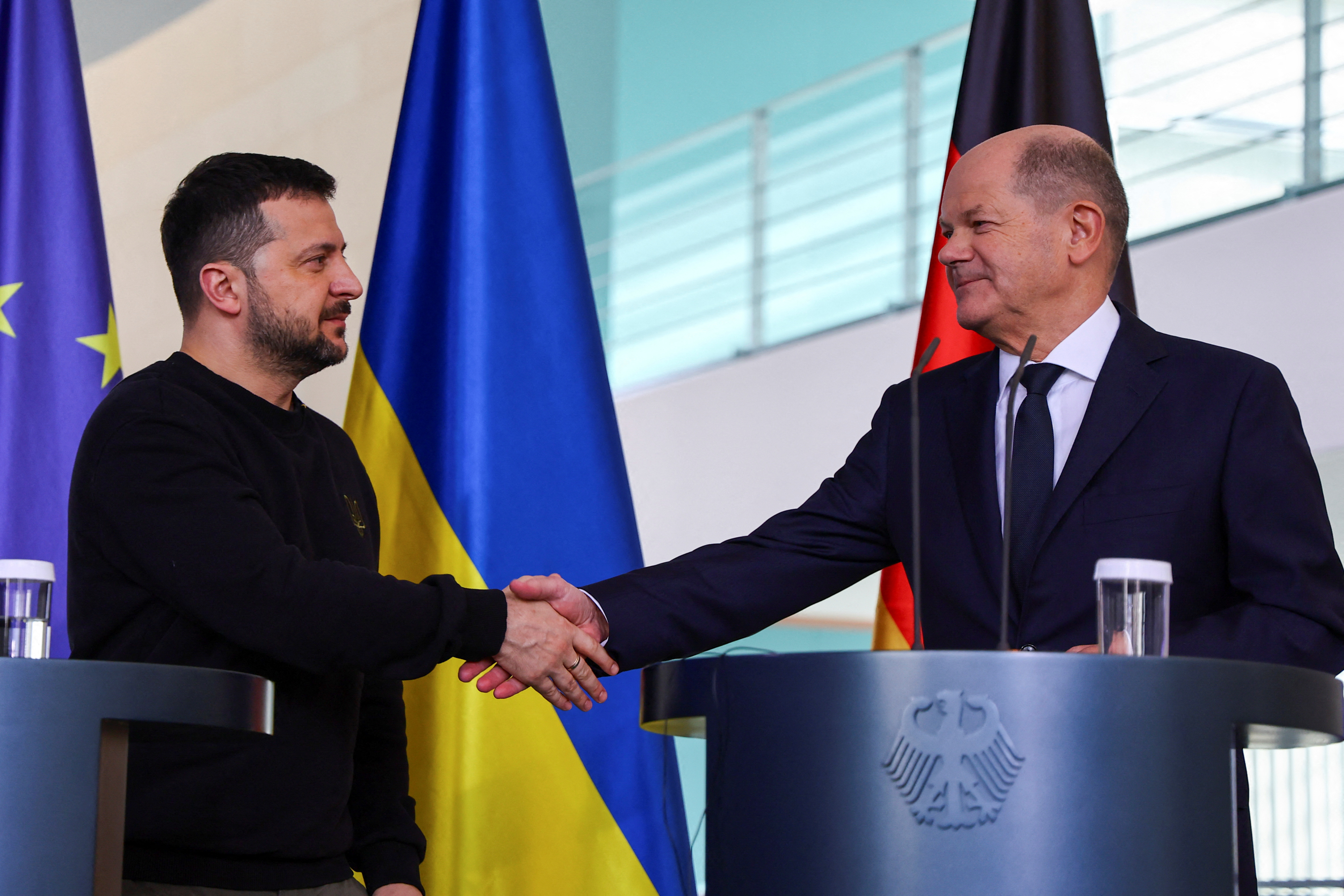 Ukraine's President Volodymyr Zelenskiy visits Berlin