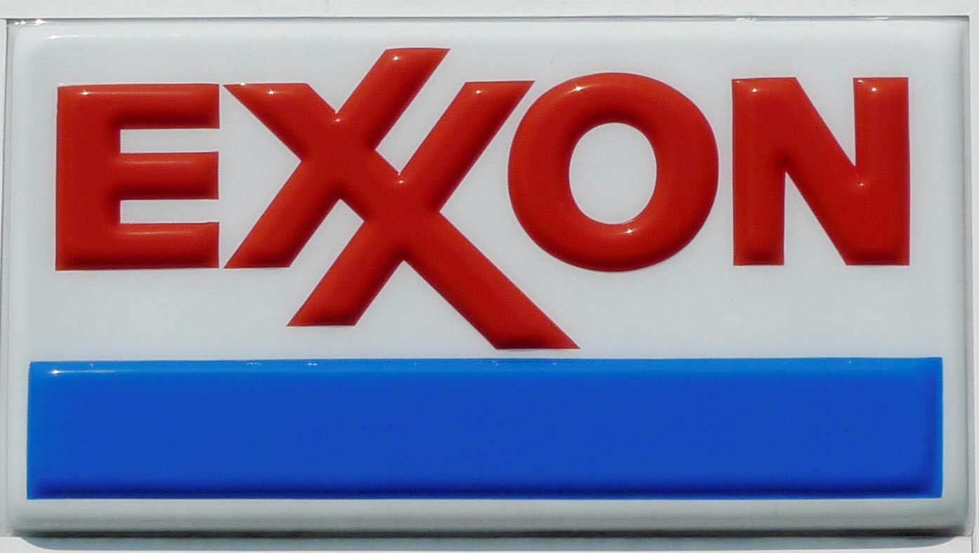 The Exxon corporate logo is pictured at one of the company's gas stations in Arlington, Virginia, August 10, 2011. REUTERS/Jason Reed