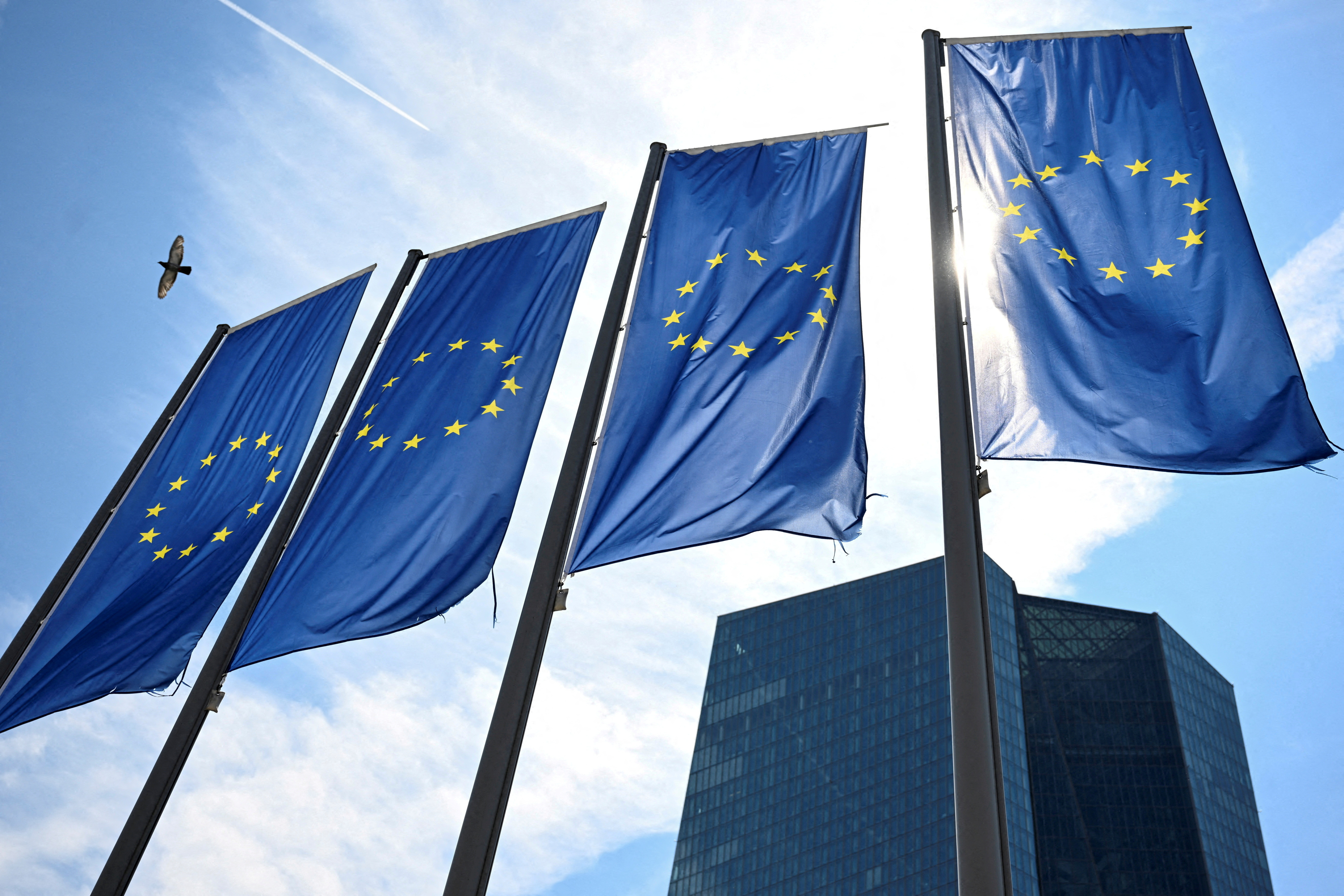 A view of European Central Bank headquarters in Frankfurt, Germany