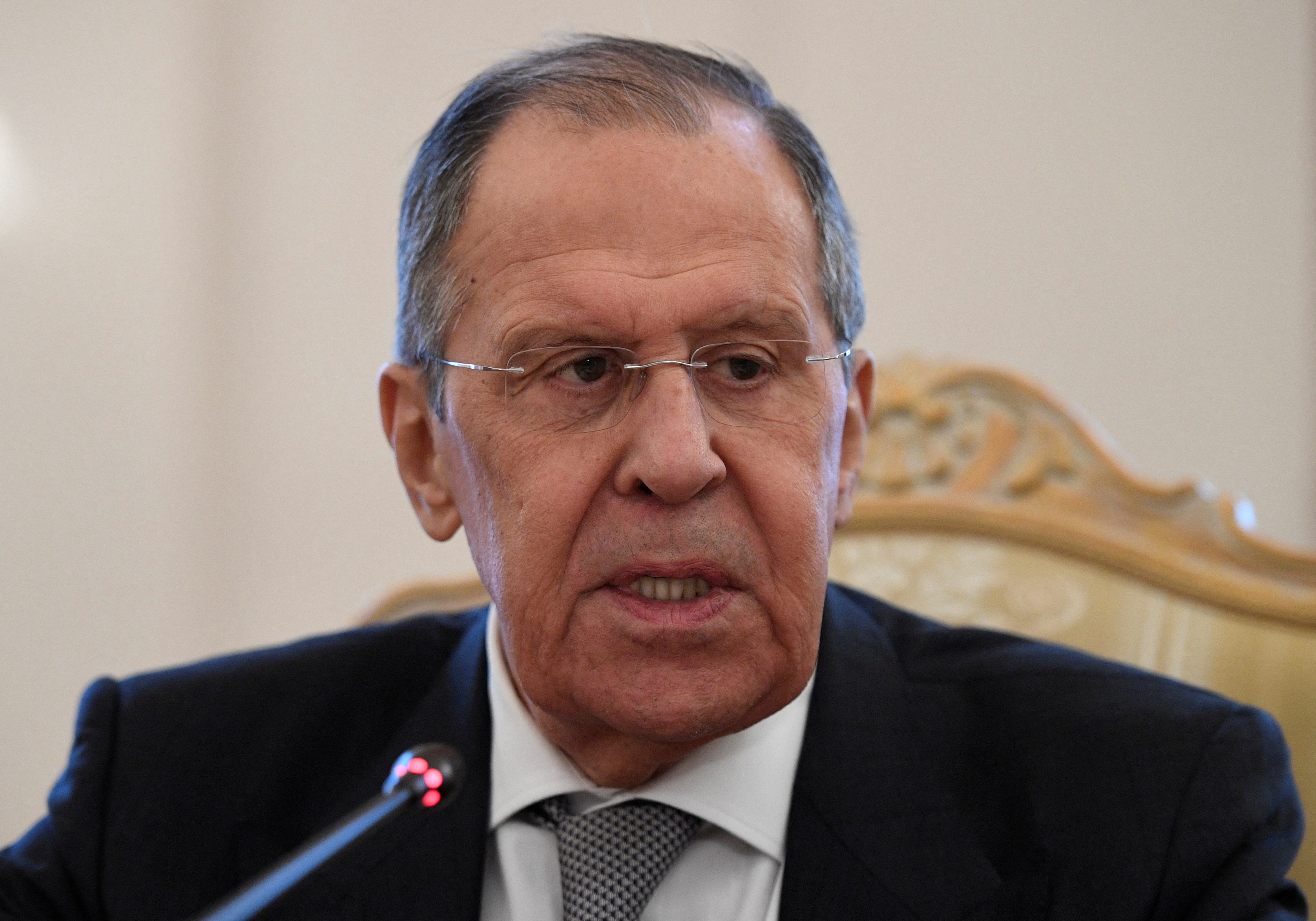 Russia's Foreign Minister Sergei Lavrov meets with Syria's Foreign Minister Faisal Mekdad in Moscow