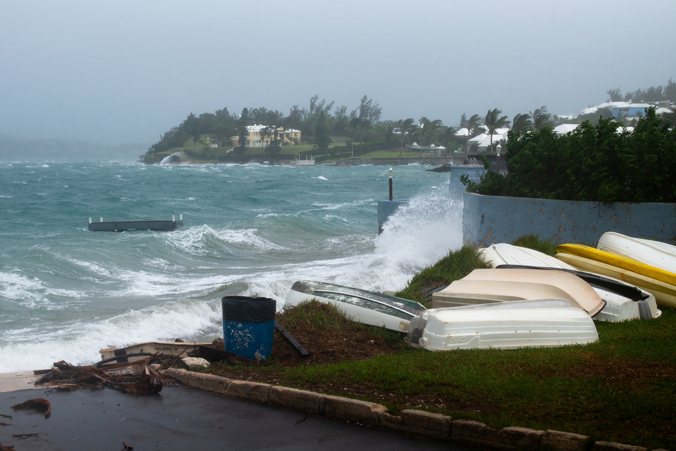 Hurricane Ernesto passes through Bermuda