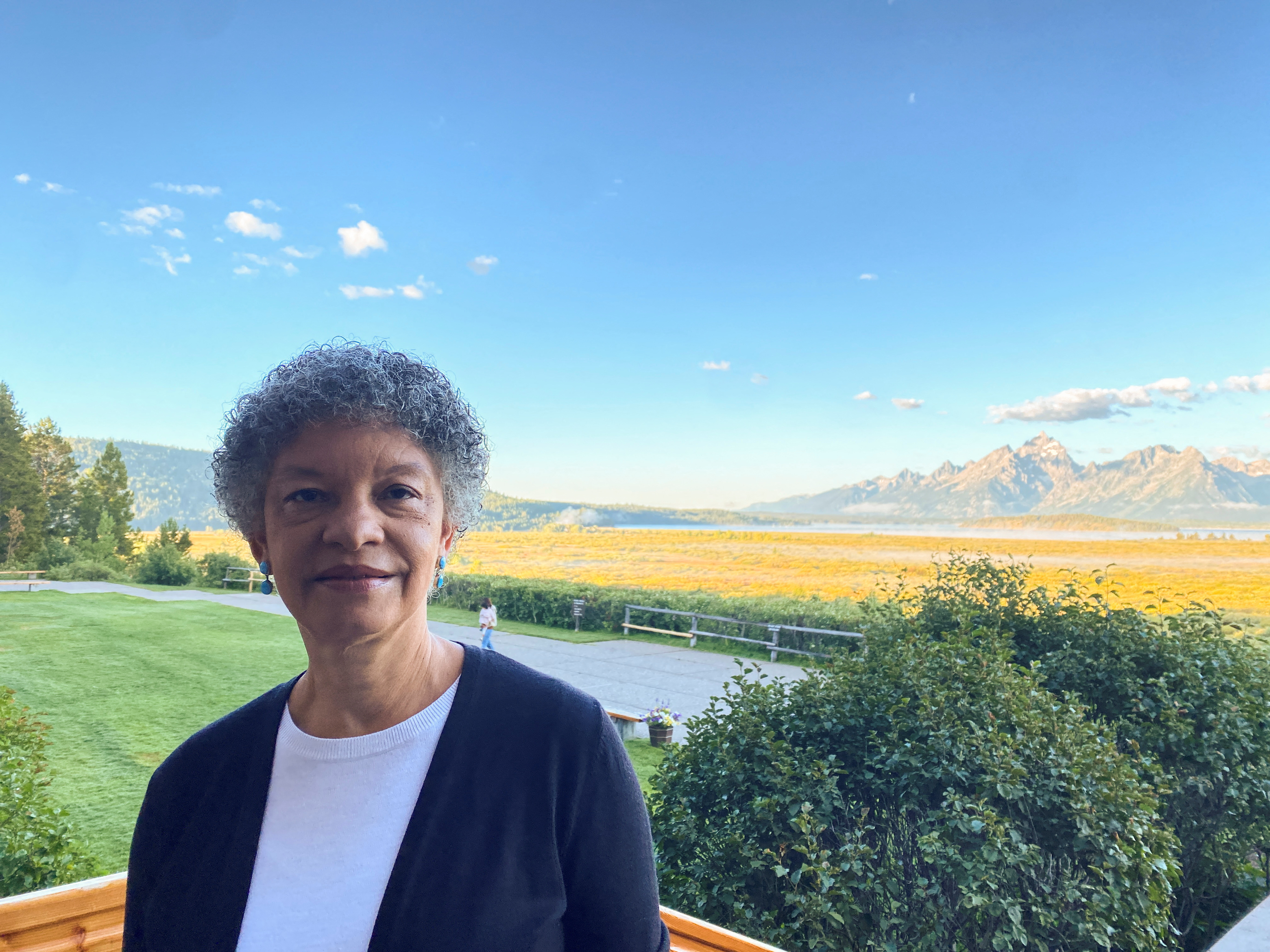 Federal Reserve Bank of Boston President Susan Collins poses for a picture in Jackson Hole, Wyoming