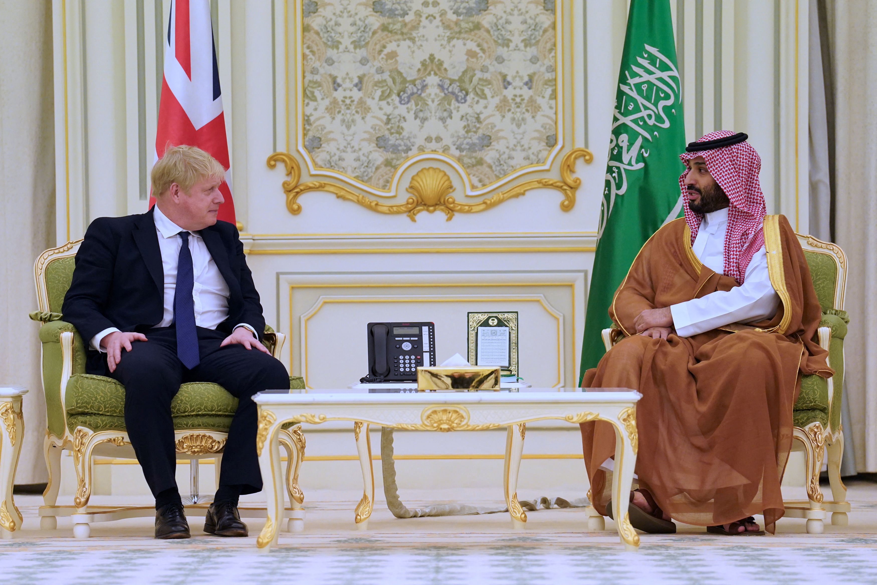 British PM Johnson visits Saudi Arabia and the United Arab Emirates