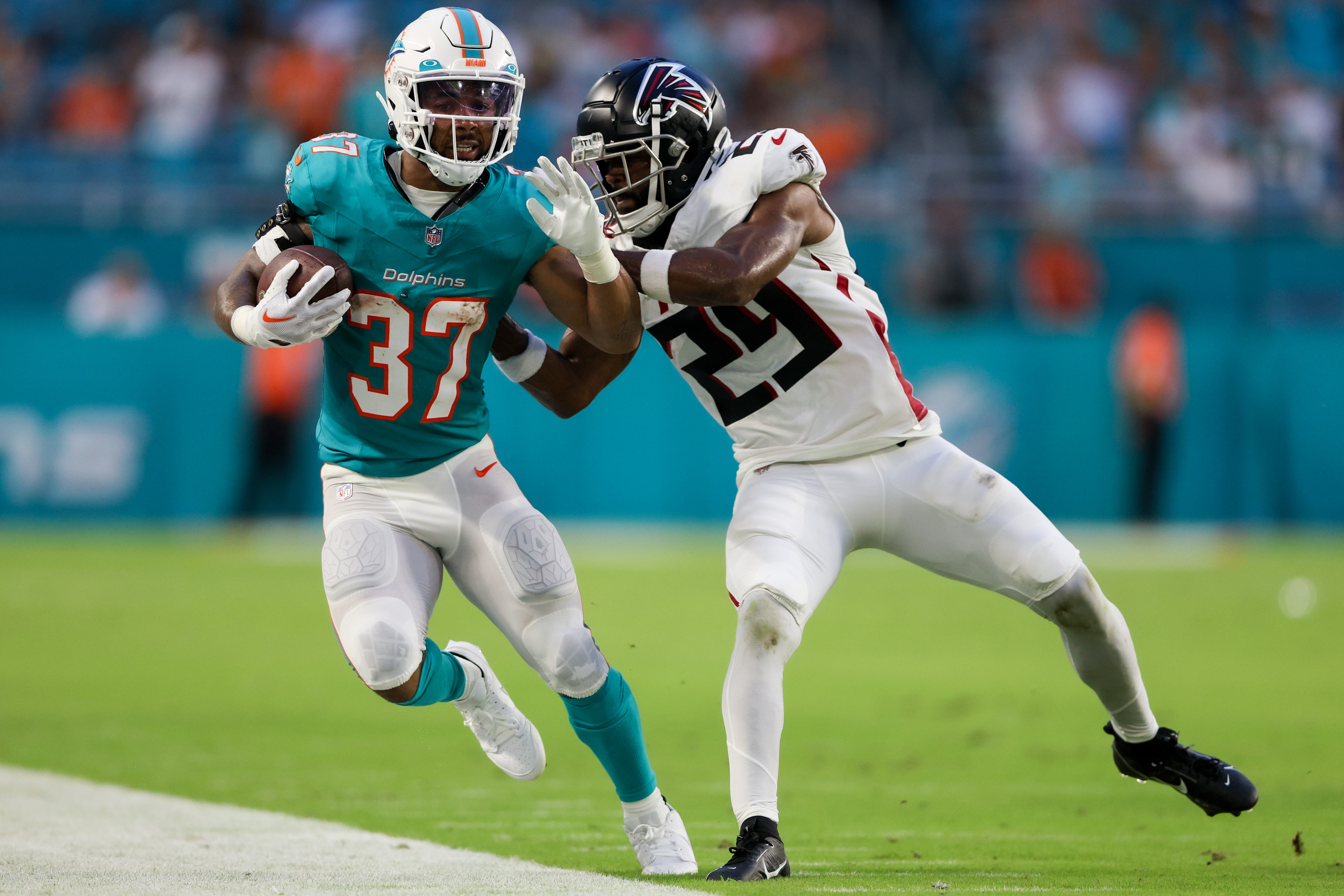 Falcons pull away late for preseason win over Dolphins