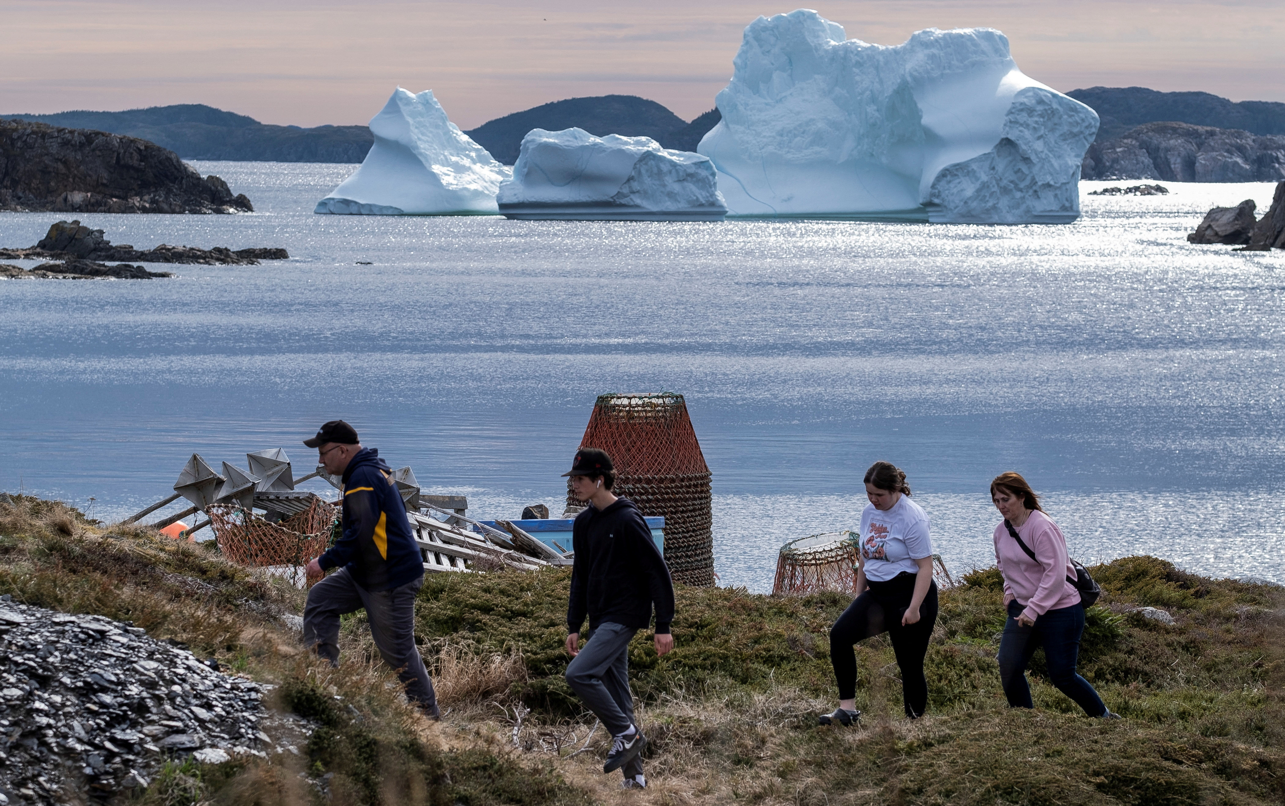 Large iceberg drifts off the coast of Newfoundland