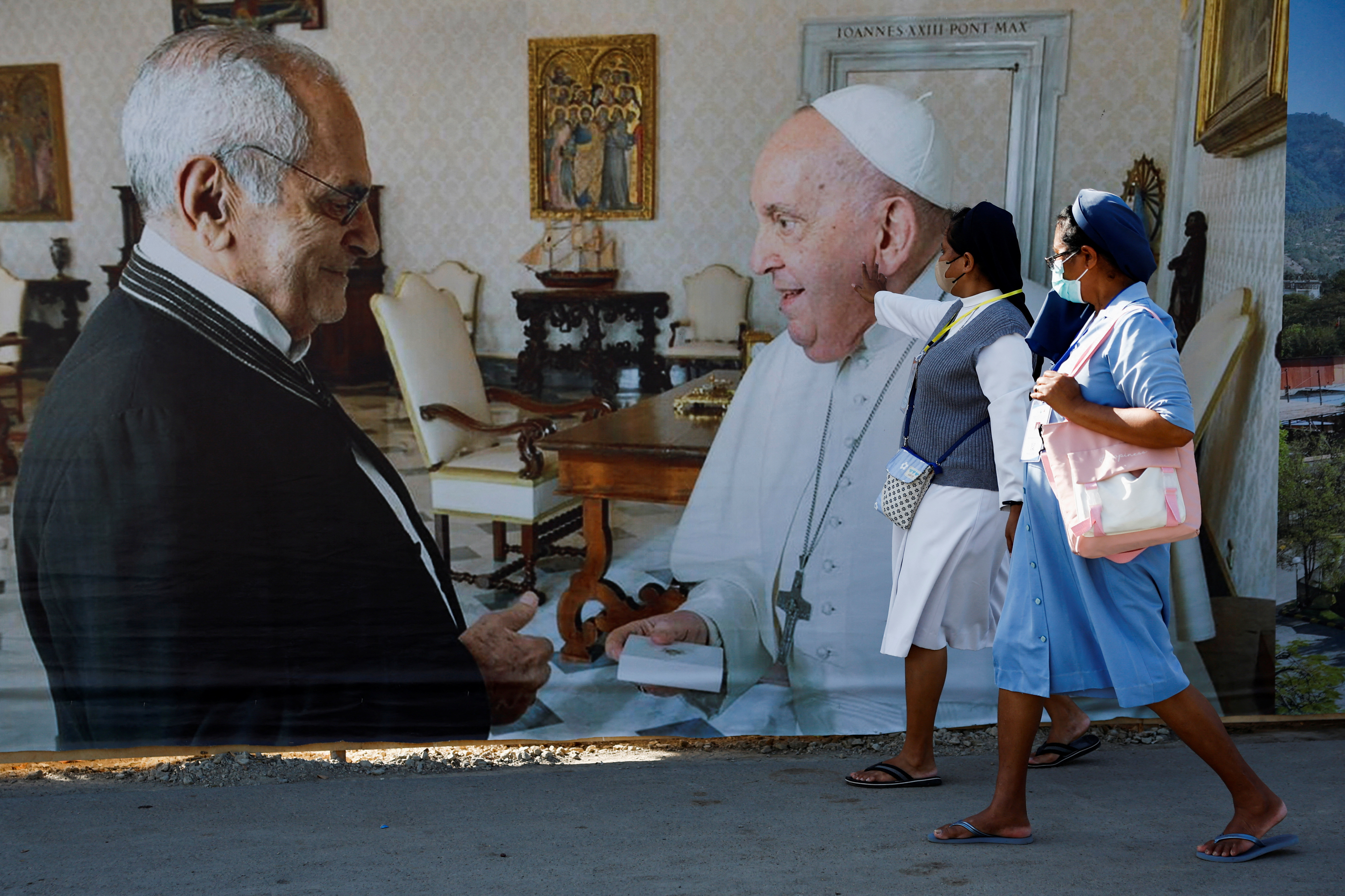 Preparations ahead of Pope Francis' visit to Dili